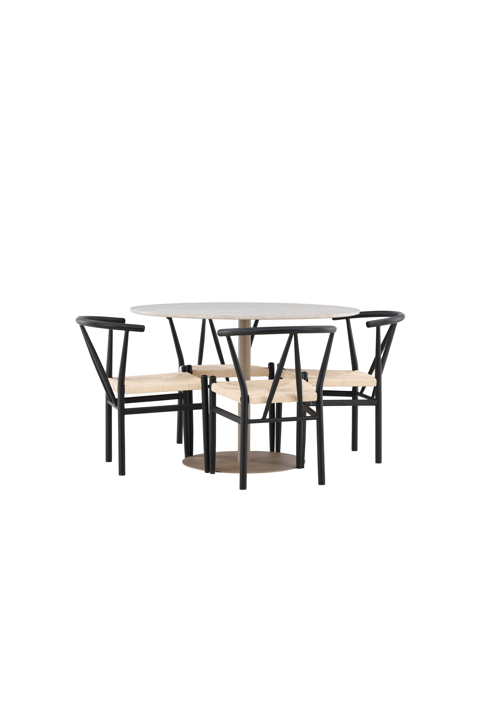 Lycke Esstisch mit Alfons Stühlen in  präsentiert im Onlineshop von KAQTU Design AG. Bartischset ist von Venture Home