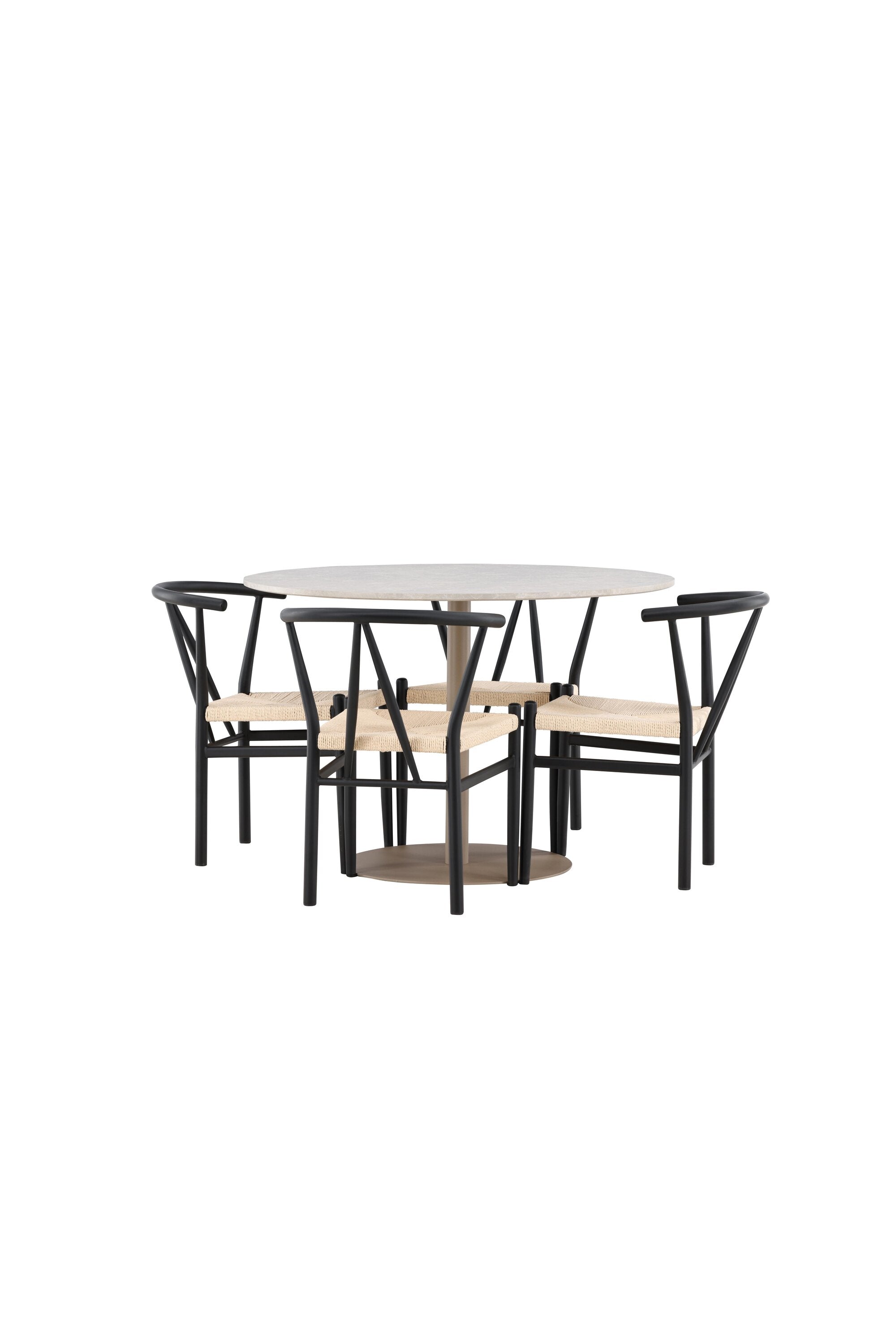 Lycke Esstisch mit Alfons Stühlen in  präsentiert im Onlineshop von KAQTU Design AG. Bartischset ist von Venture Home