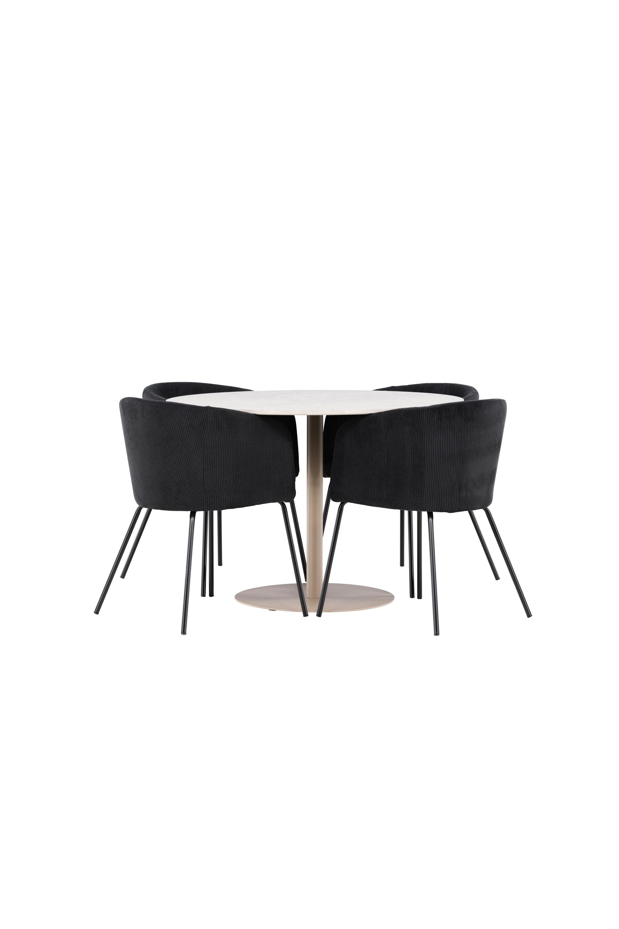 Lycke Esstisch mit Berit Stühlen in  präsentiert im Onlineshop von KAQTU Design AG. Bartischset ist von Venture Home