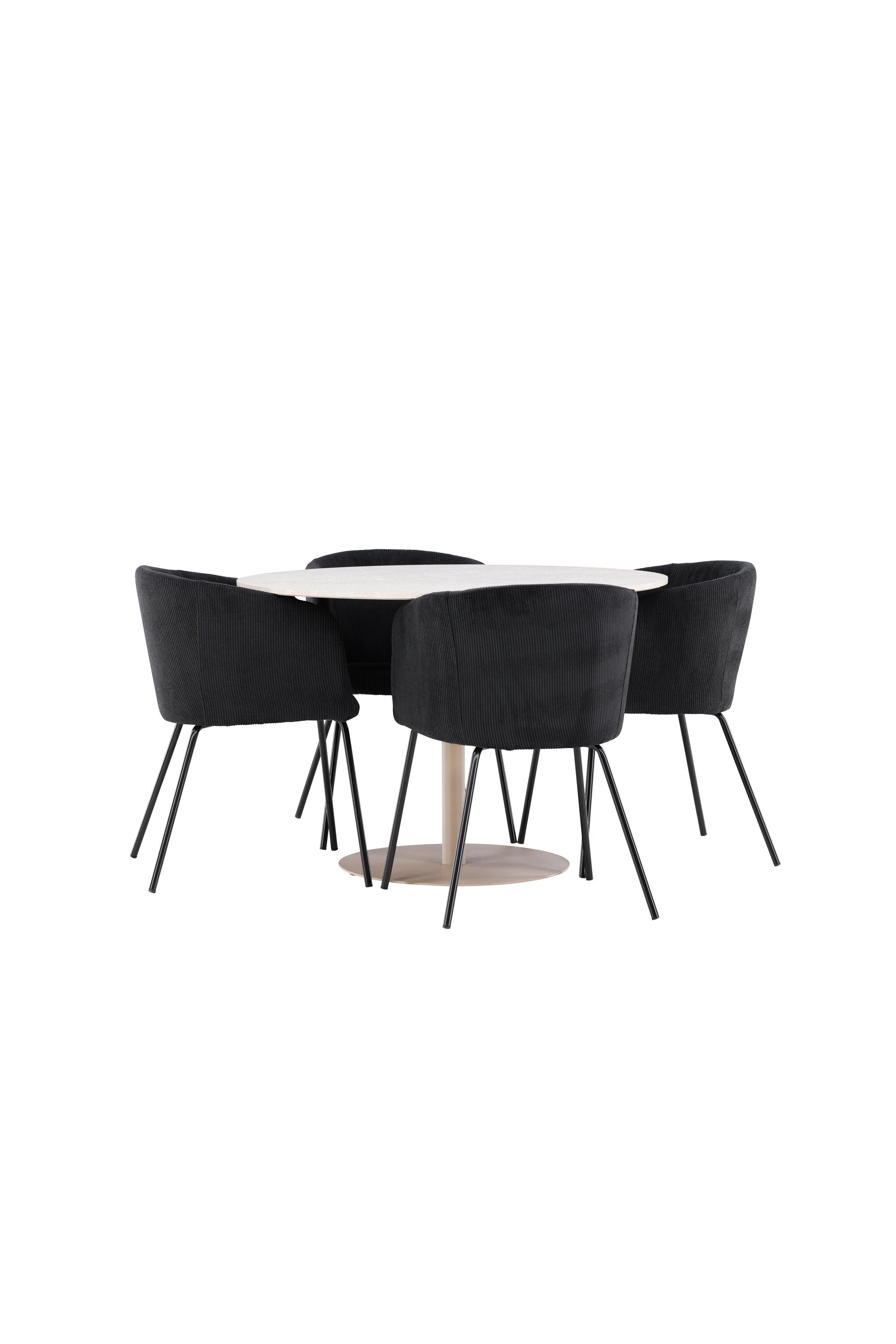 Lycke Esstisch mit Berit Stühlen in  präsentiert im Onlineshop von KAQTU Design AG. Bartischset ist von Venture Home