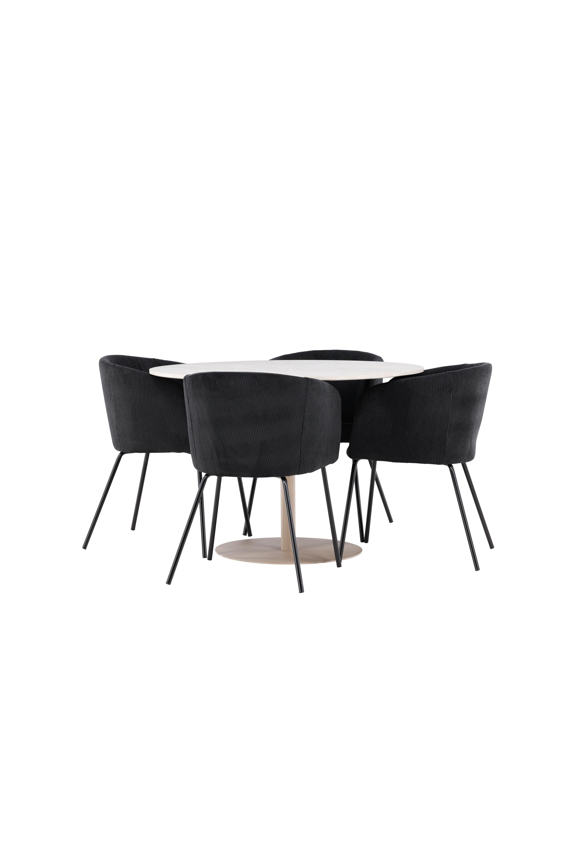 Lycke Esstisch mit Berit Stühlen in  präsentiert im Onlineshop von KAQTU Design AG. Bartischset ist von Venture Home