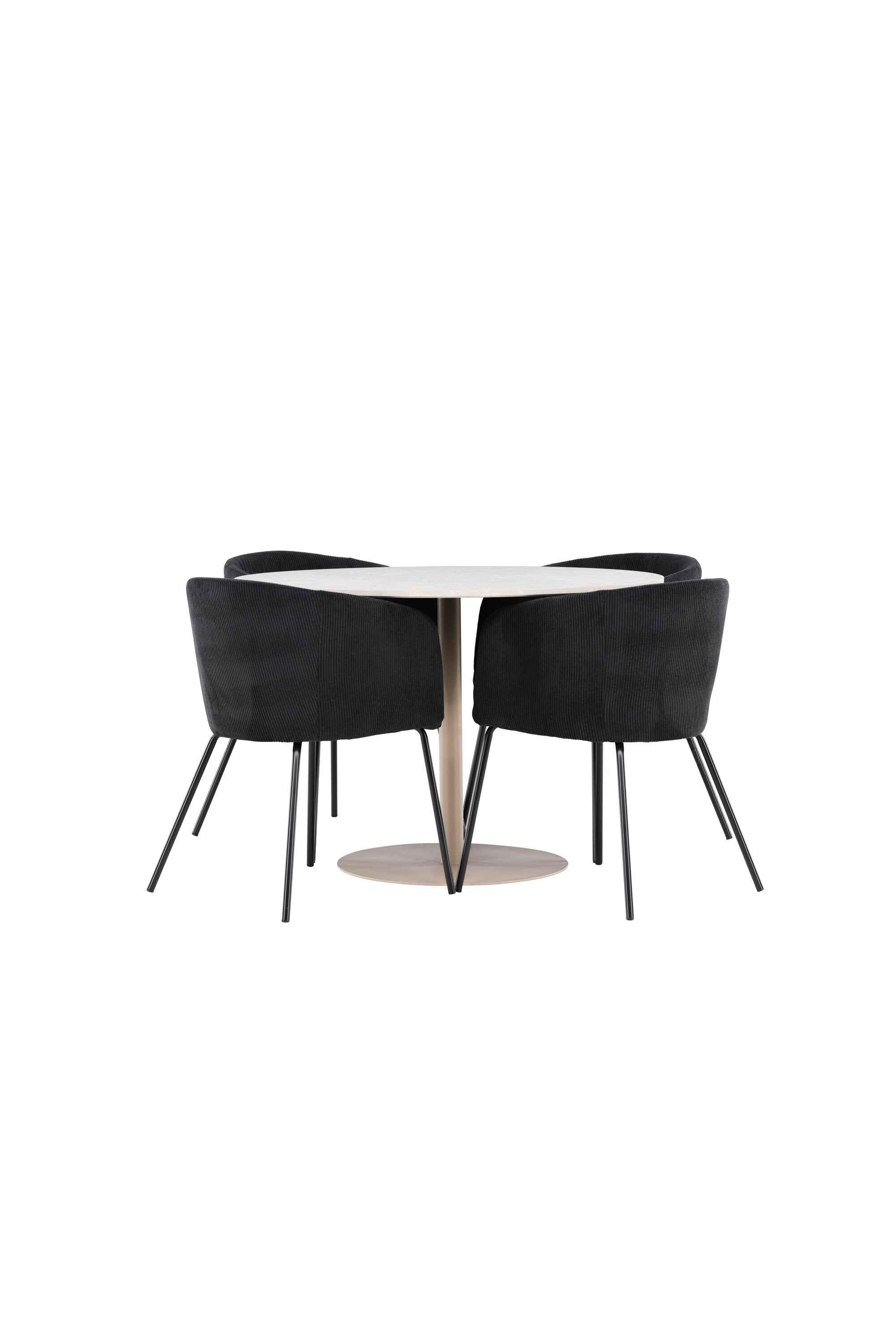 Lycke Esstisch mit Berit Stühlen in  präsentiert im Onlineshop von KAQTU Design AG. Bartischset ist von Venture Home