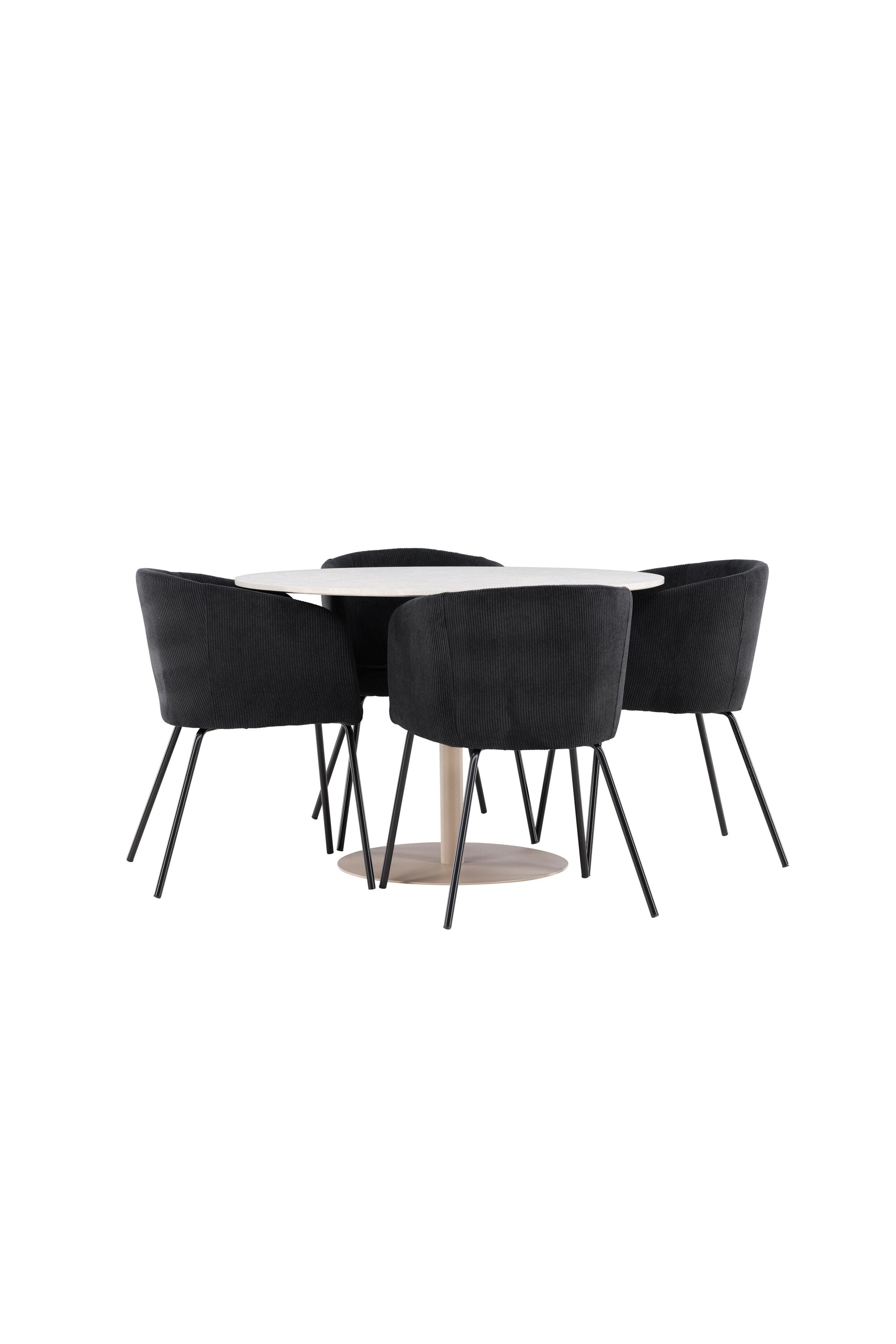Lycke Esstisch mit Berit Stühlen in  präsentiert im Onlineshop von KAQTU Design AG. Bartischset ist von Venture Home