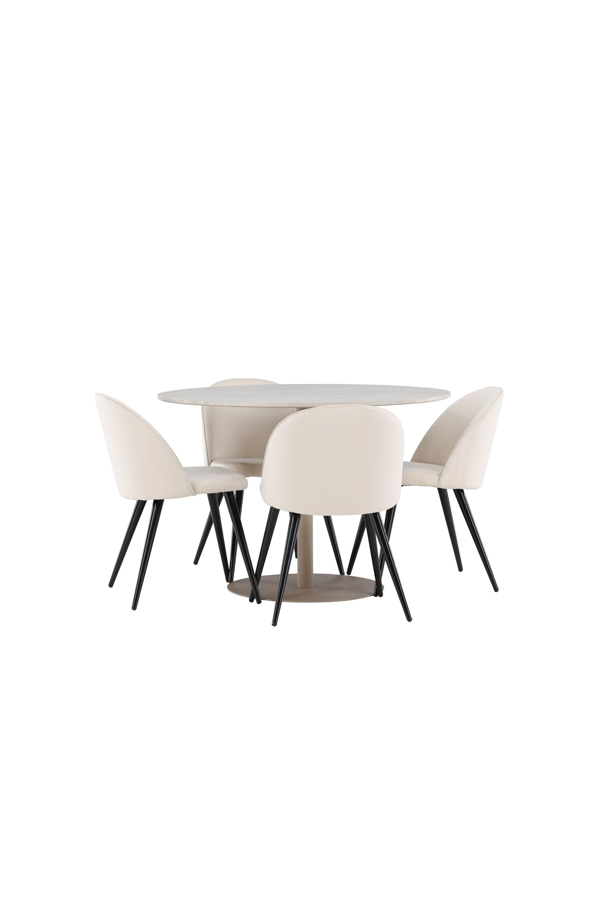 Lycke Esstisch mit Velvet Stühlen in  präsentiert im Onlineshop von KAQTU Design AG. Bartischset ist von Venture Home