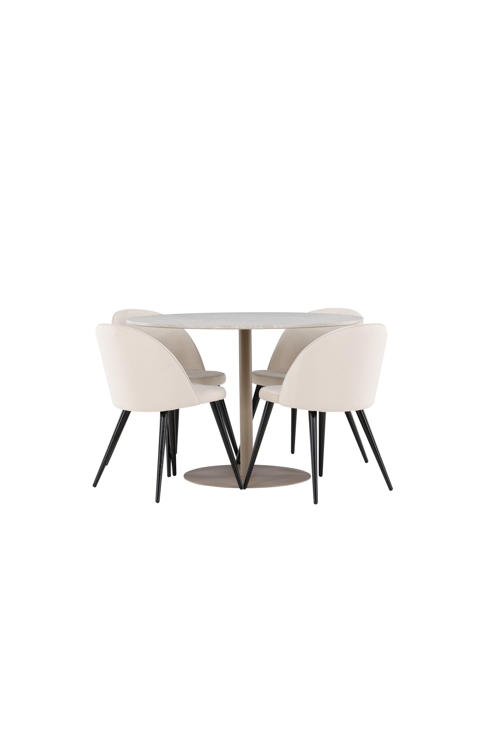 Lycke Esstisch mit Velvet Stühlen in  präsentiert im Onlineshop von KAQTU Design AG. Bartischset ist von Venture Home
