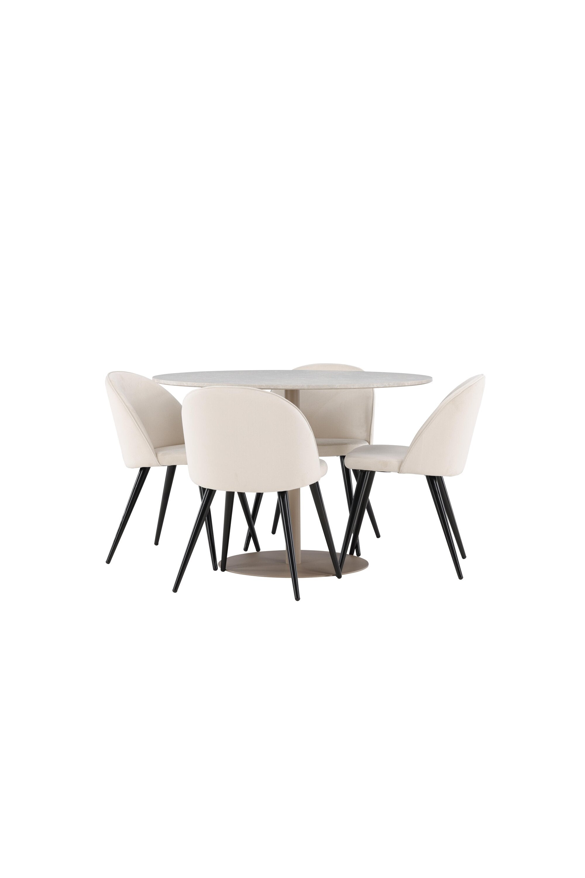 Lycke Esstisch mit Velvet Stühlen in  präsentiert im Onlineshop von KAQTU Design AG. Bartischset ist von Venture Home