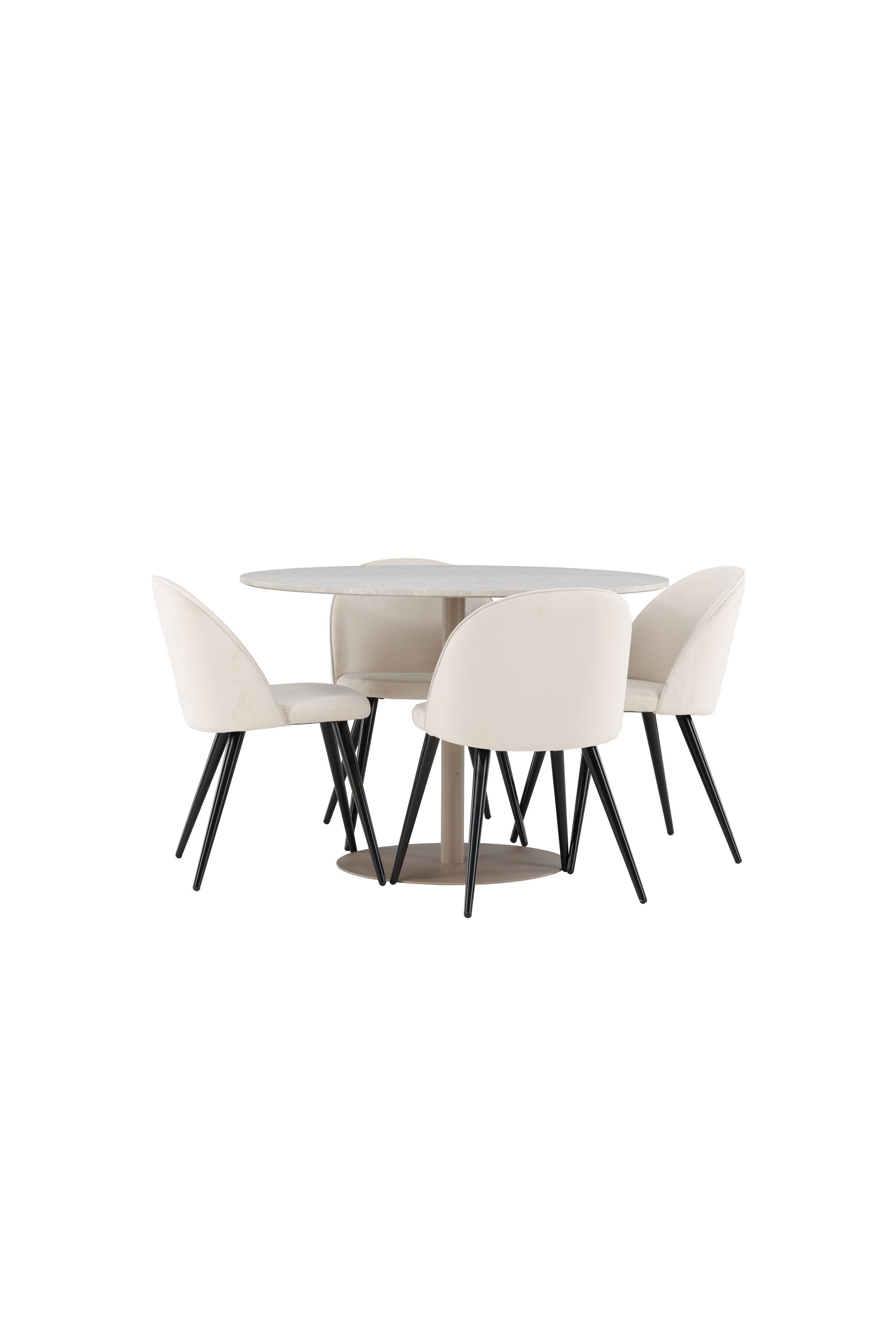 Lycke Esstisch mit Velvet Stühlen in  präsentiert im Onlineshop von KAQTU Design AG. Bartischset ist von Venture Home