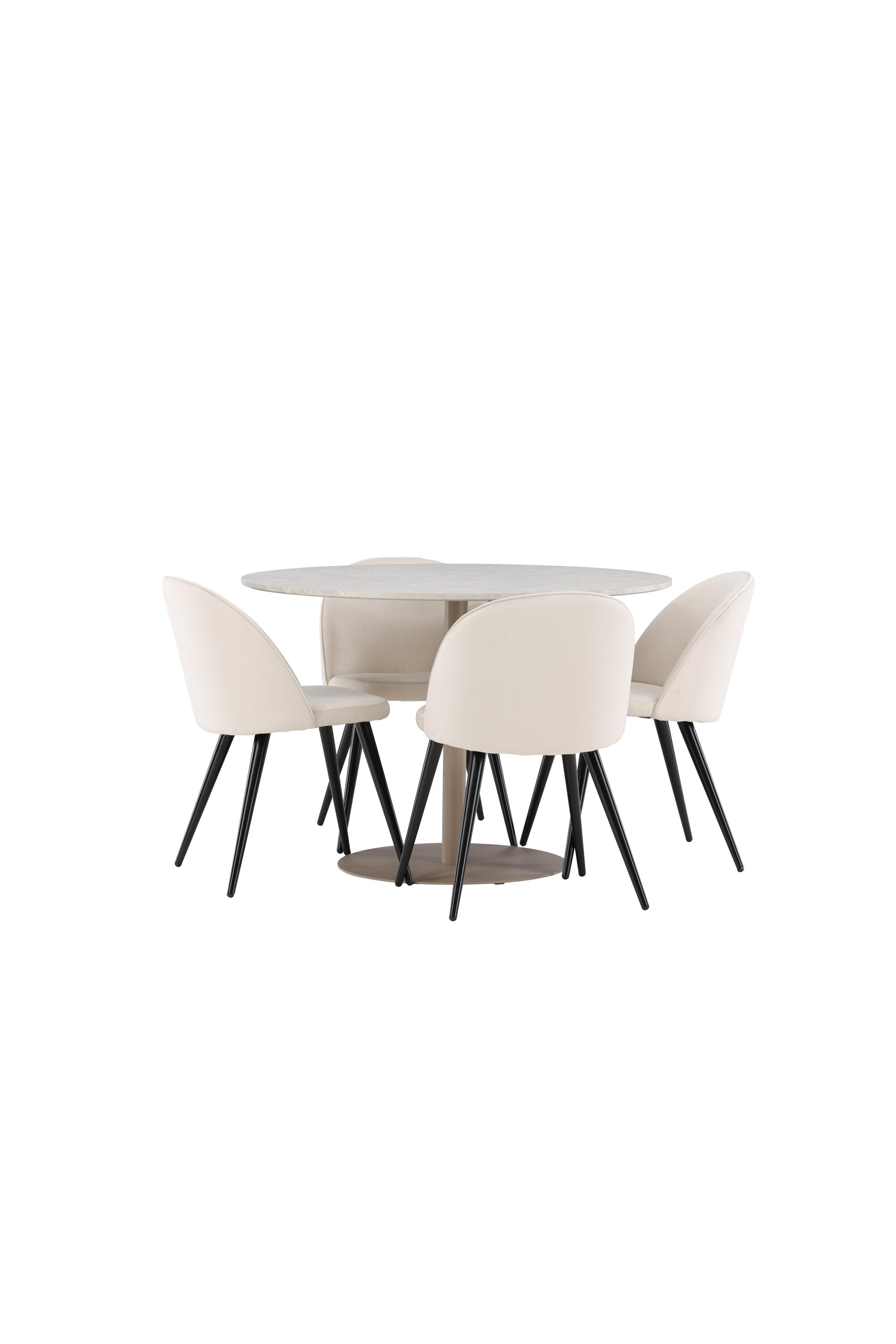 Lycke Esstisch mit Velvet Stühlen in  präsentiert im Onlineshop von KAQTU Design AG. Bartischset ist von Venture Home