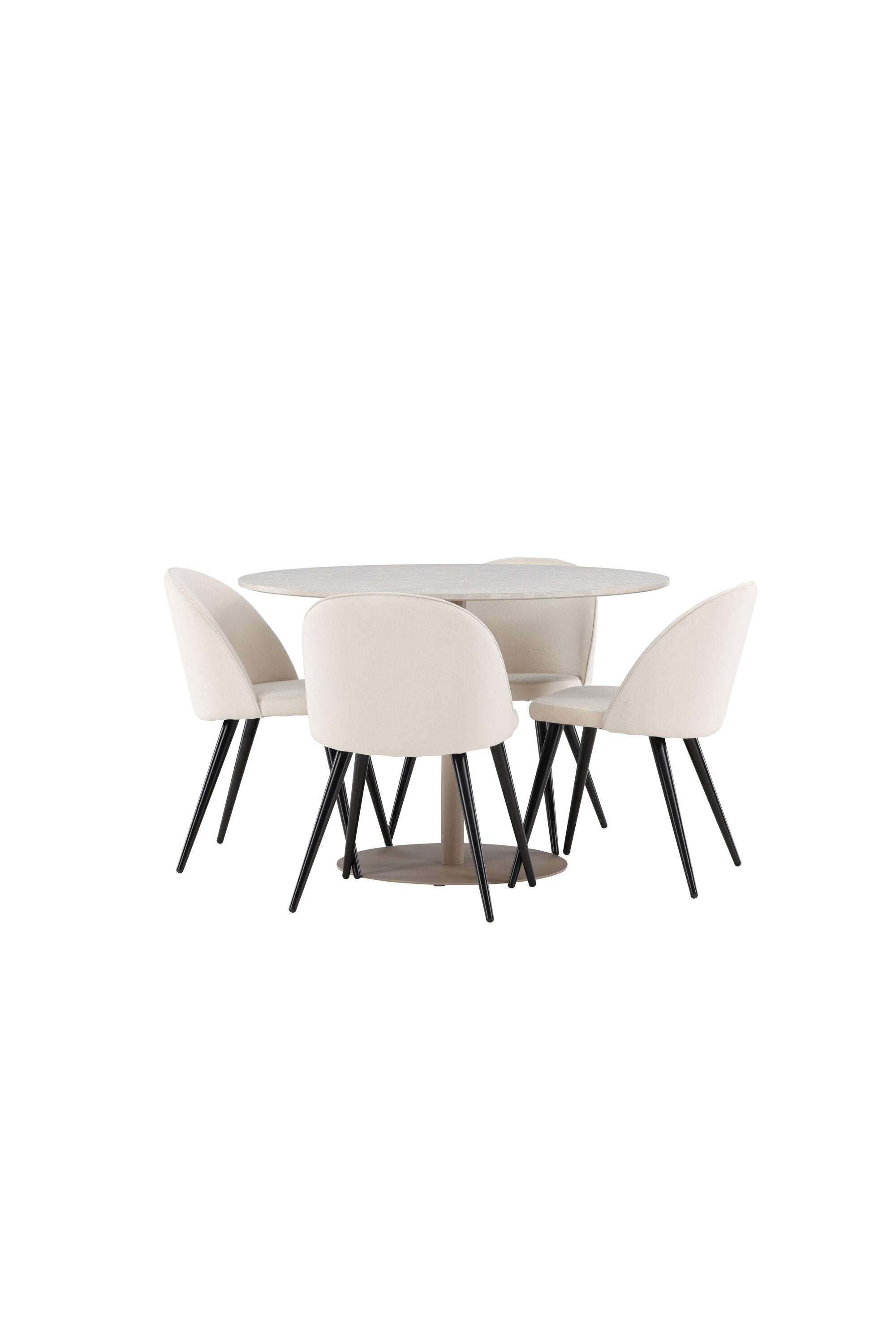 Lycke Esstisch mit Velvet Stühlen in  präsentiert im Onlineshop von KAQTU Design AG. Bartischset ist von Venture Home