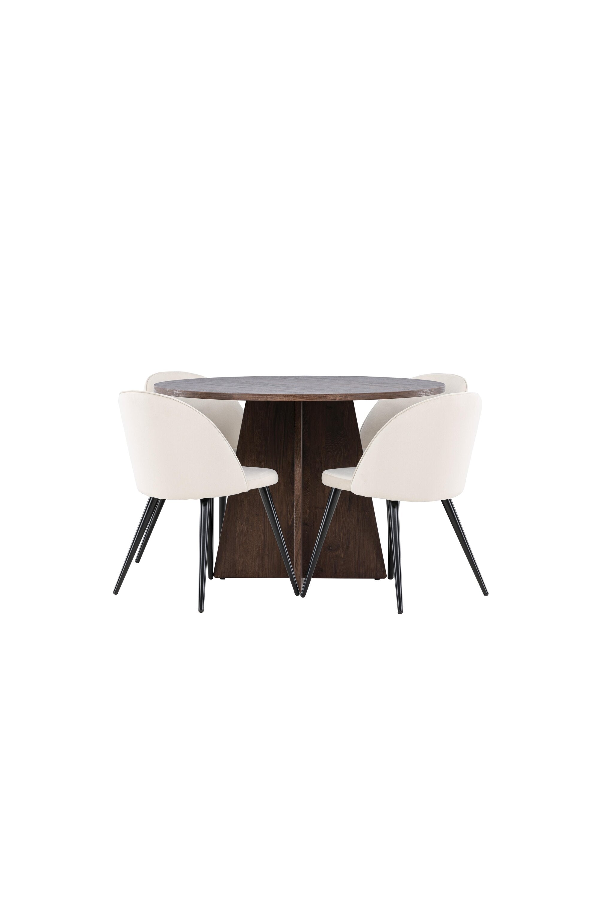 Bootcut Esszimmertisch mit Velvet Stühlen in  präsentiert im Onlineshop von KAQTU Design AG. Bartischset ist von Venture Home