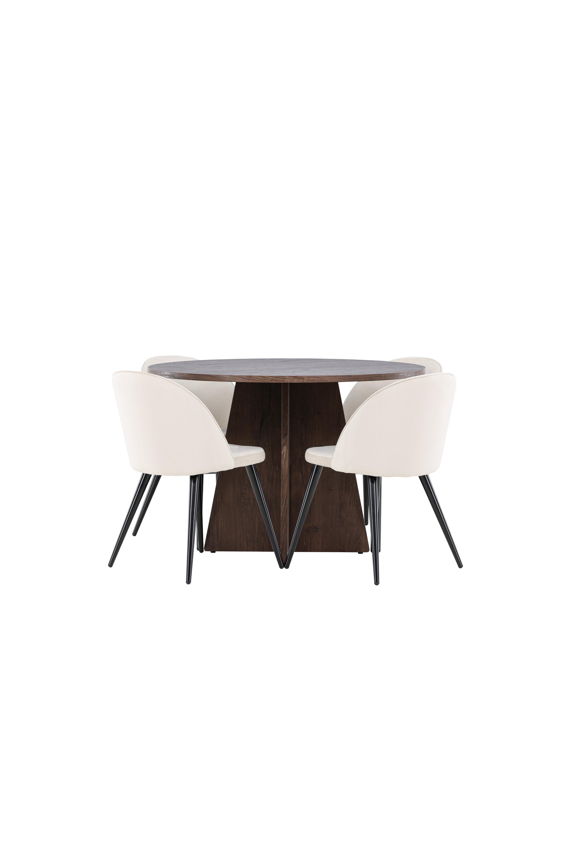 Bootcut Esszimmertisch mit Velvet Stühlen in  präsentiert im Onlineshop von KAQTU Design AG. Bartischset ist von Venture Home