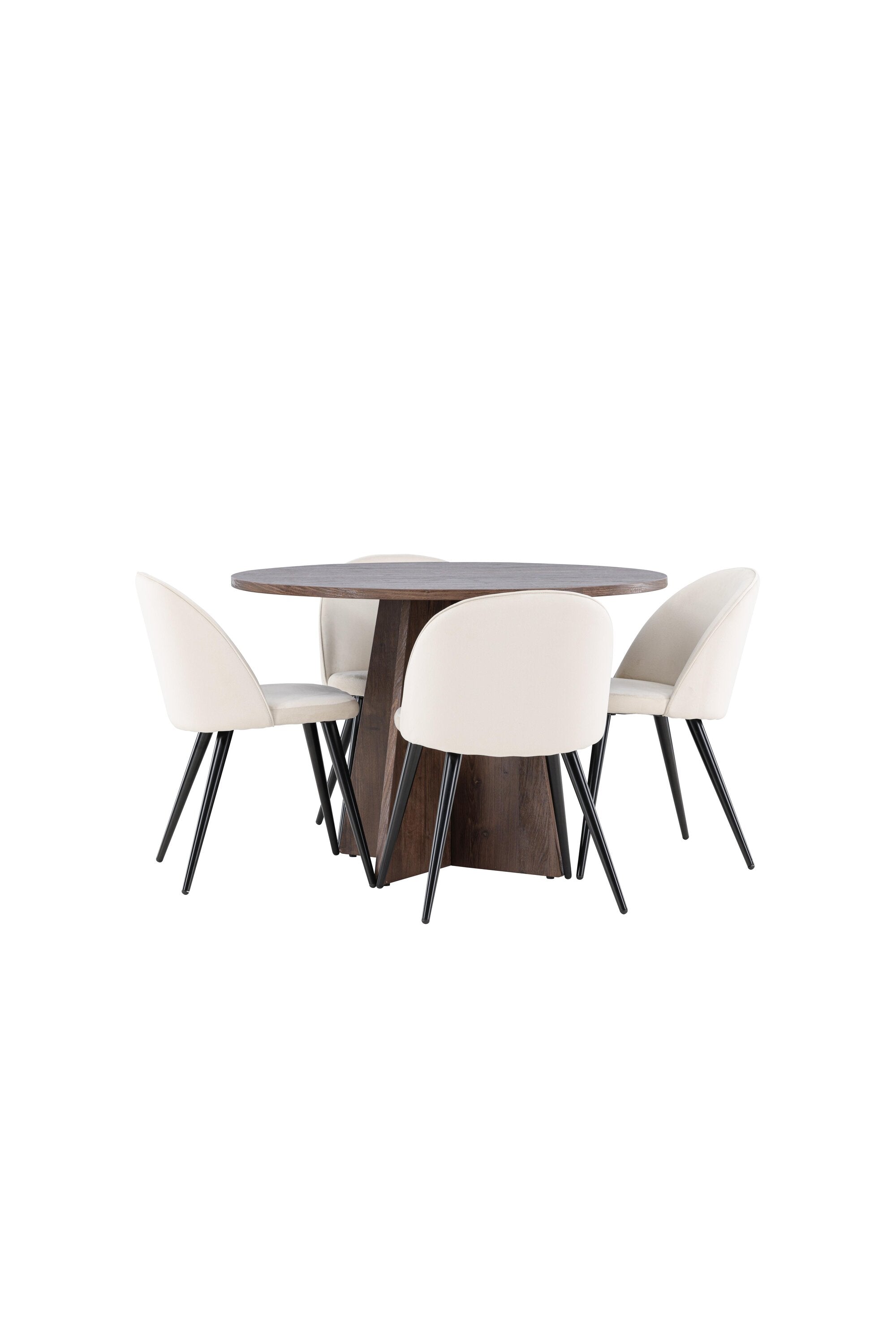 Bootcut Esszimmertisch mit Velvet Stühlen in  präsentiert im Onlineshop von KAQTU Design AG. Bartischset ist von Venture Home