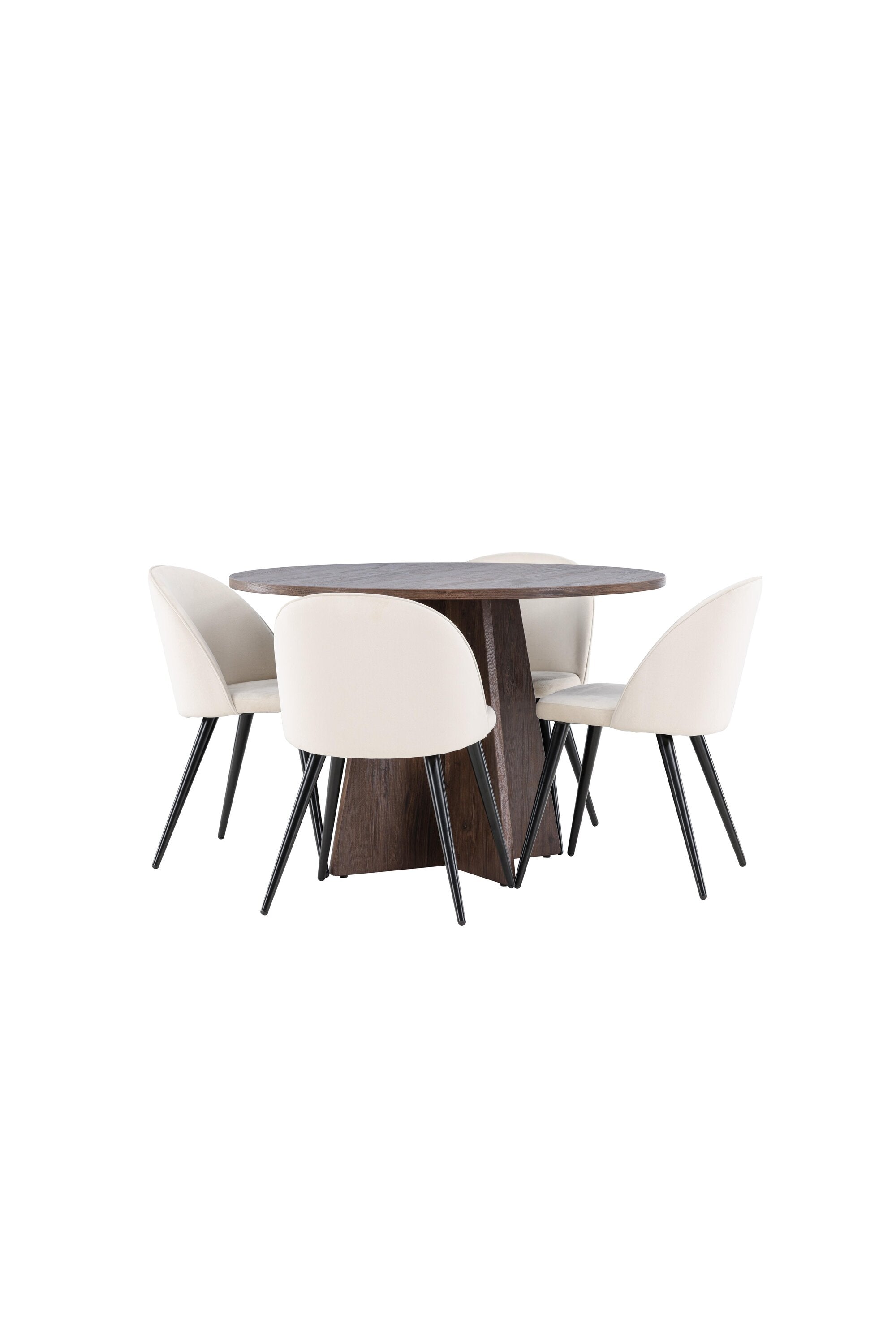 Bootcut Esszimmertisch mit Velvet Stühlen in  präsentiert im Onlineshop von KAQTU Design AG. Bartischset ist von Venture Home