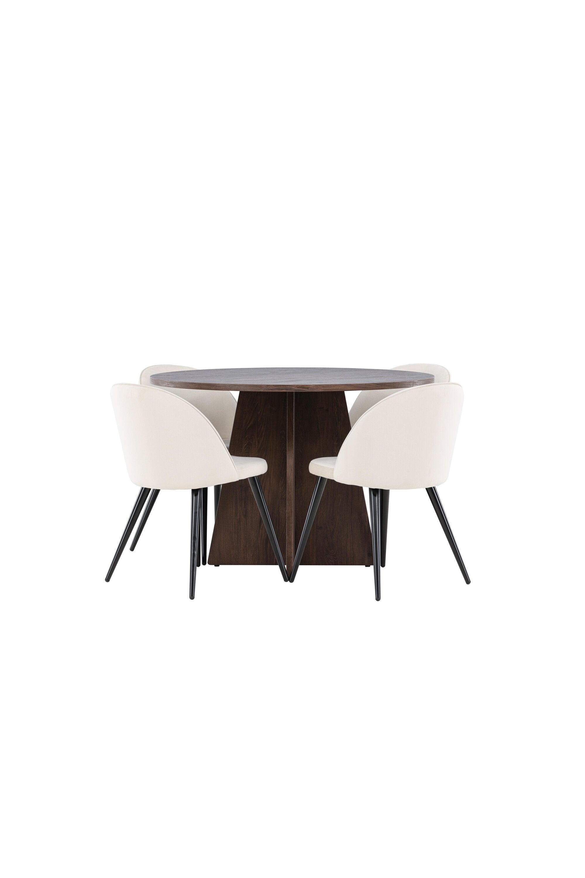 Bootcut Esszimmertisch mit Velvet Stühlen in  präsentiert im Onlineshop von KAQTU Design AG. Bartischset ist von Venture Home
