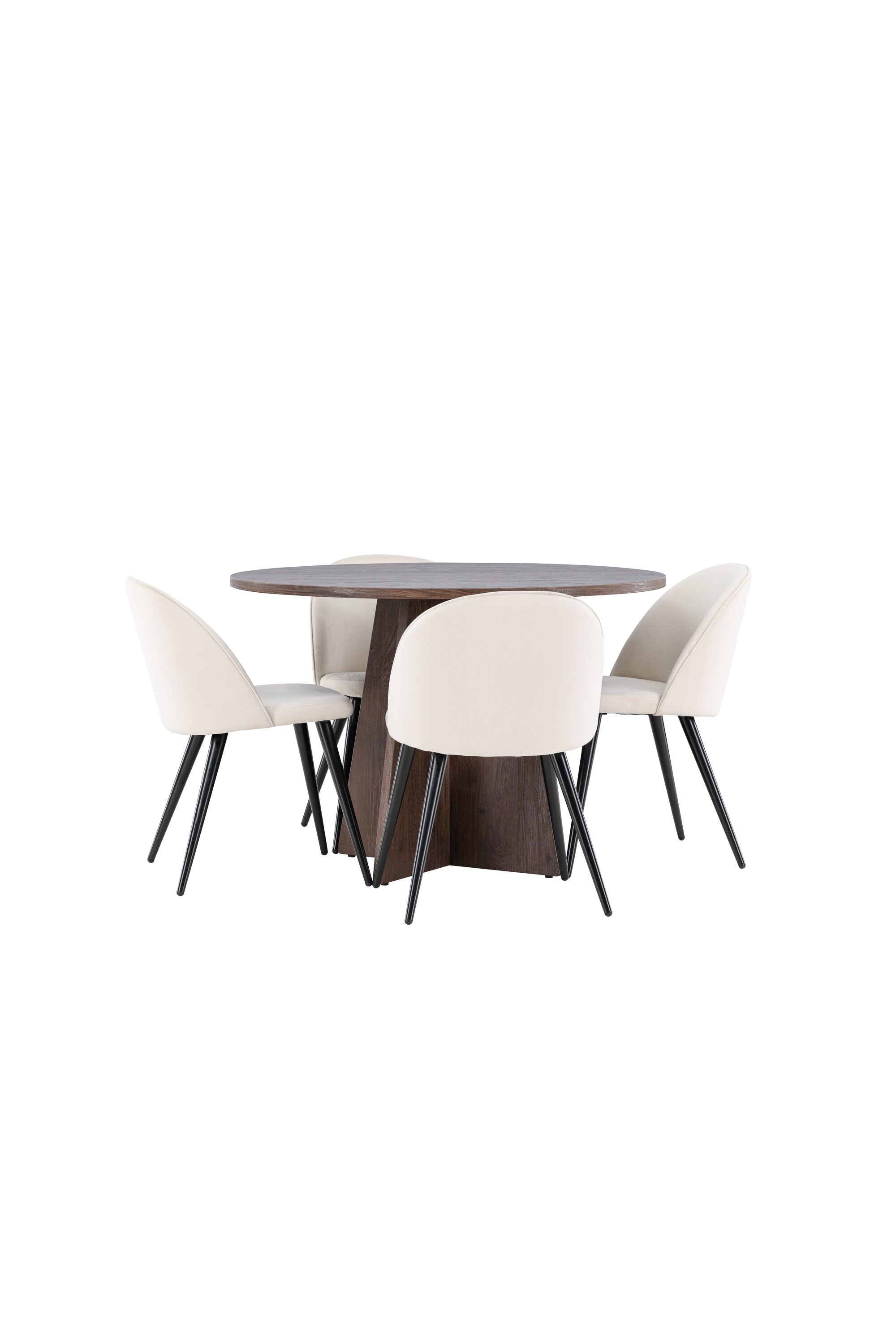 Bootcut Esszimmertisch mit Velvet Stühlen in  präsentiert im Onlineshop von KAQTU Design AG. Bartischset ist von Venture Home
