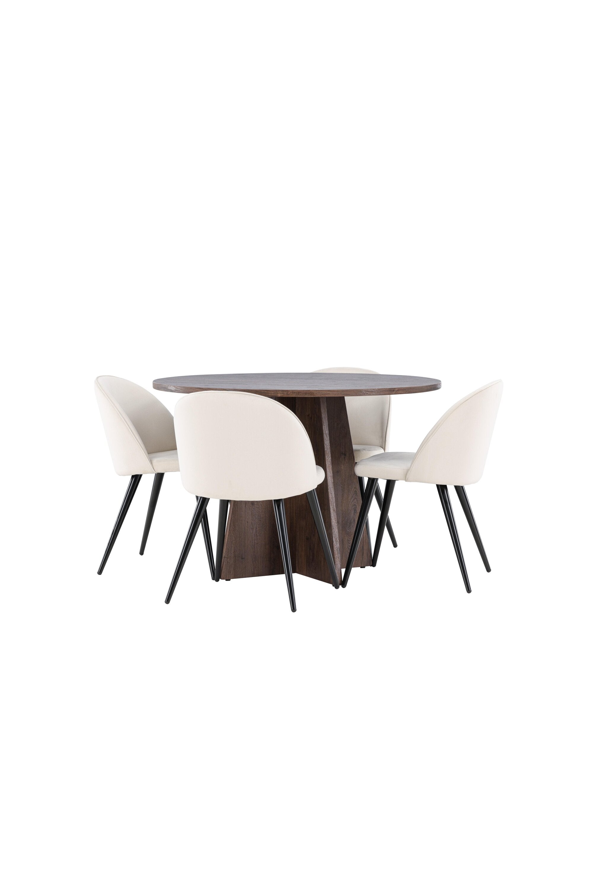 Bootcut Esszimmertisch mit Velvet Stühlen in  präsentiert im Onlineshop von KAQTU Design AG. Bartischset ist von Venture Home