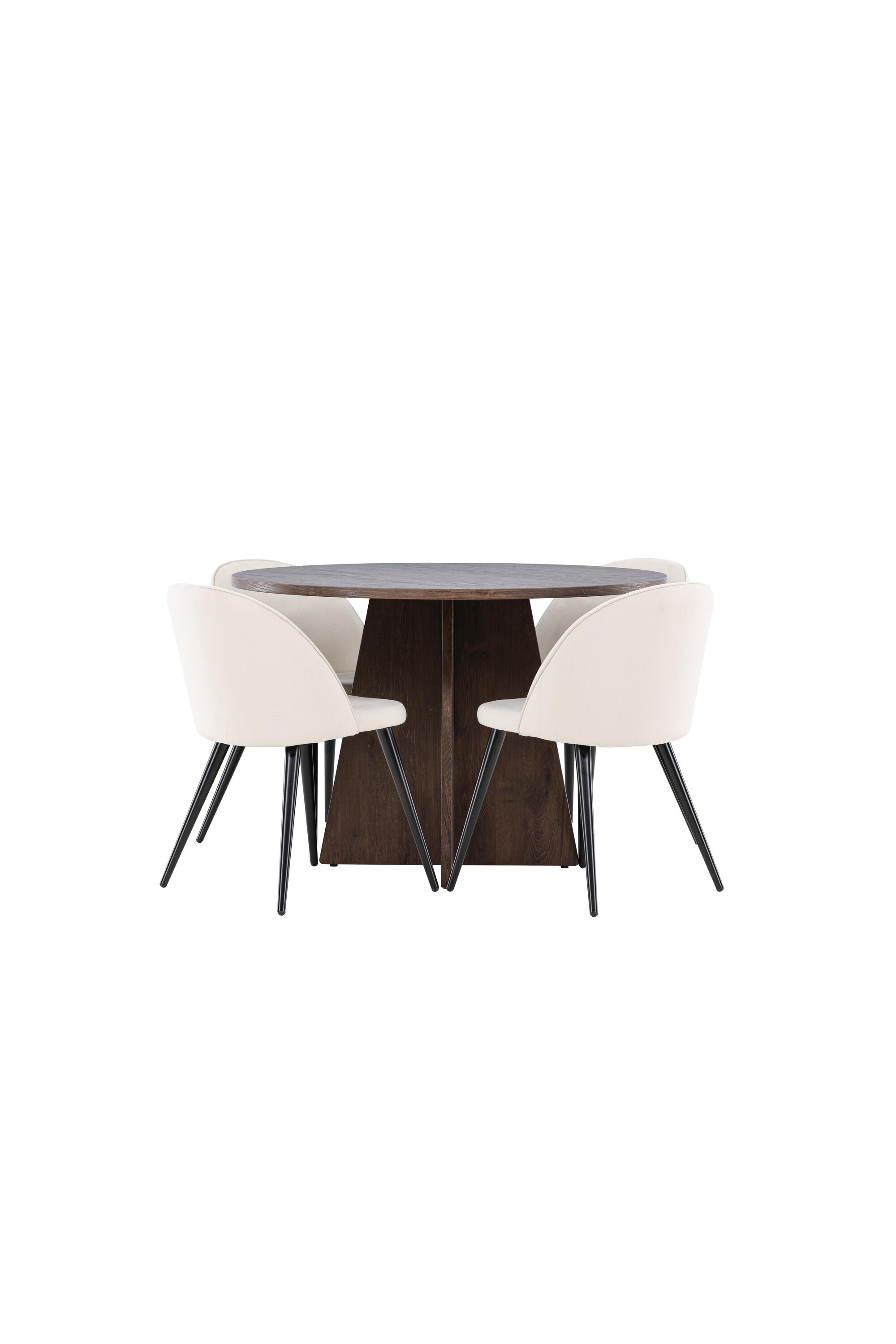 Bootcut Esszimmertisch mit Velvet Stühlen in  präsentiert im Onlineshop von KAQTU Design AG. Bartischset ist von Venture Home