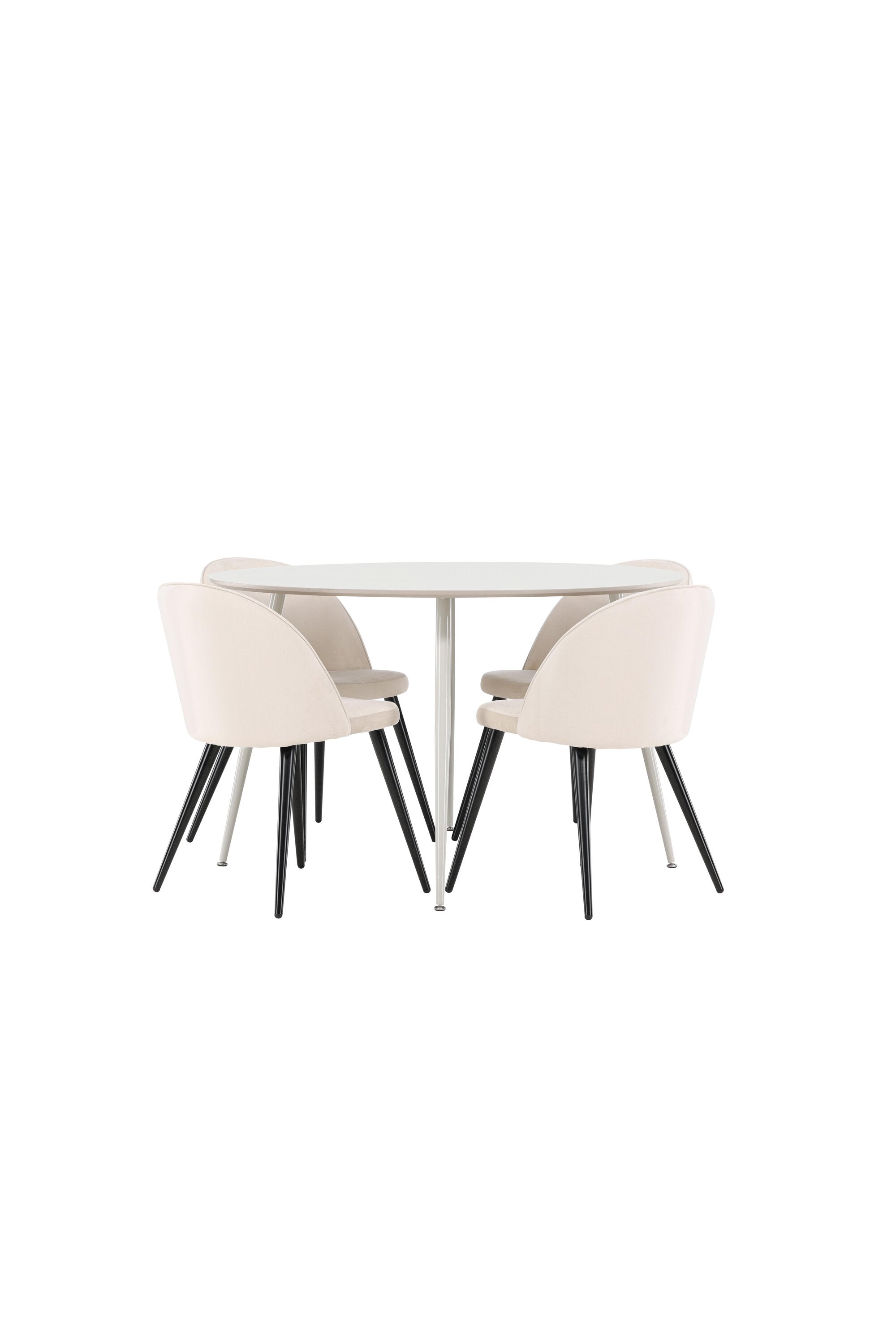 Tisch Plaza zum Essen mit Stühlen aus Velvet in  präsentiert im Onlineshop von KAQTU Design AG. Bartischset ist von Venture Home