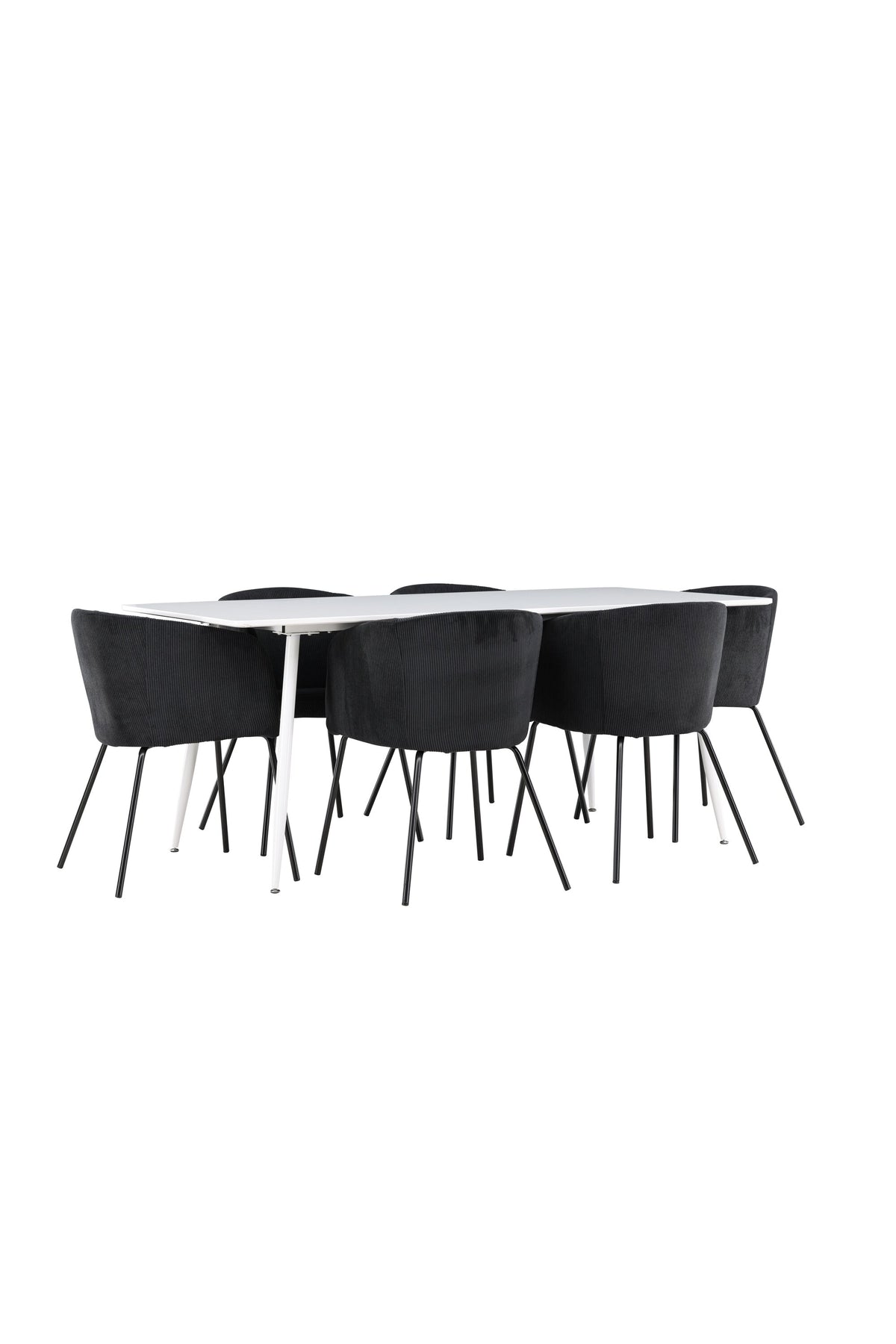 Silar Esstisch mit Stühlen von Berit in Schwarz präsentiert im Onlineshop von KAQTU Design AG. Esszimmerset ist von Venture Home