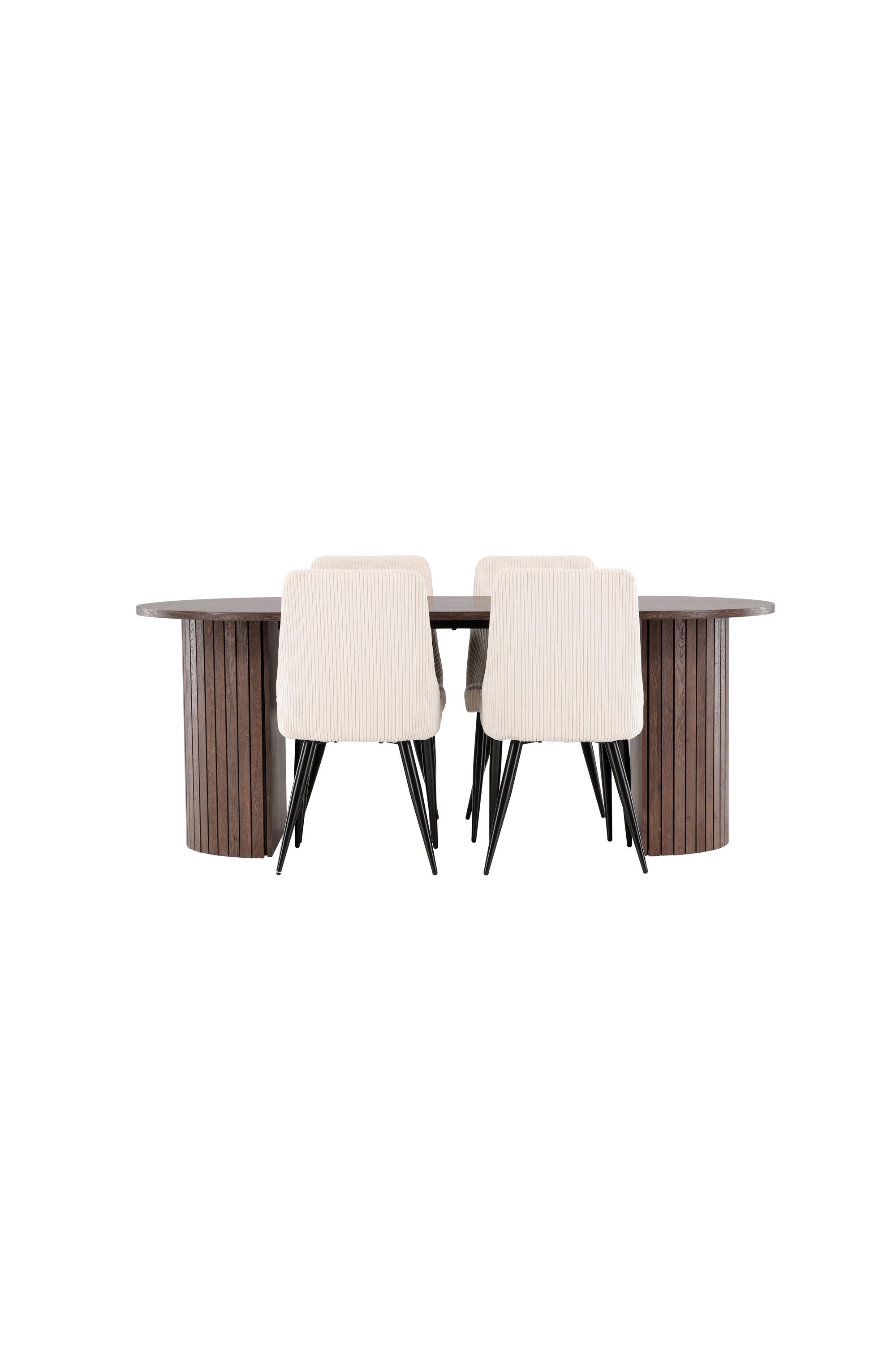Härön Esstisch mit Leone Stühlen in  präsentiert im Onlineshop von KAQTU Design AG. Esszimmerset ist von Venture Home