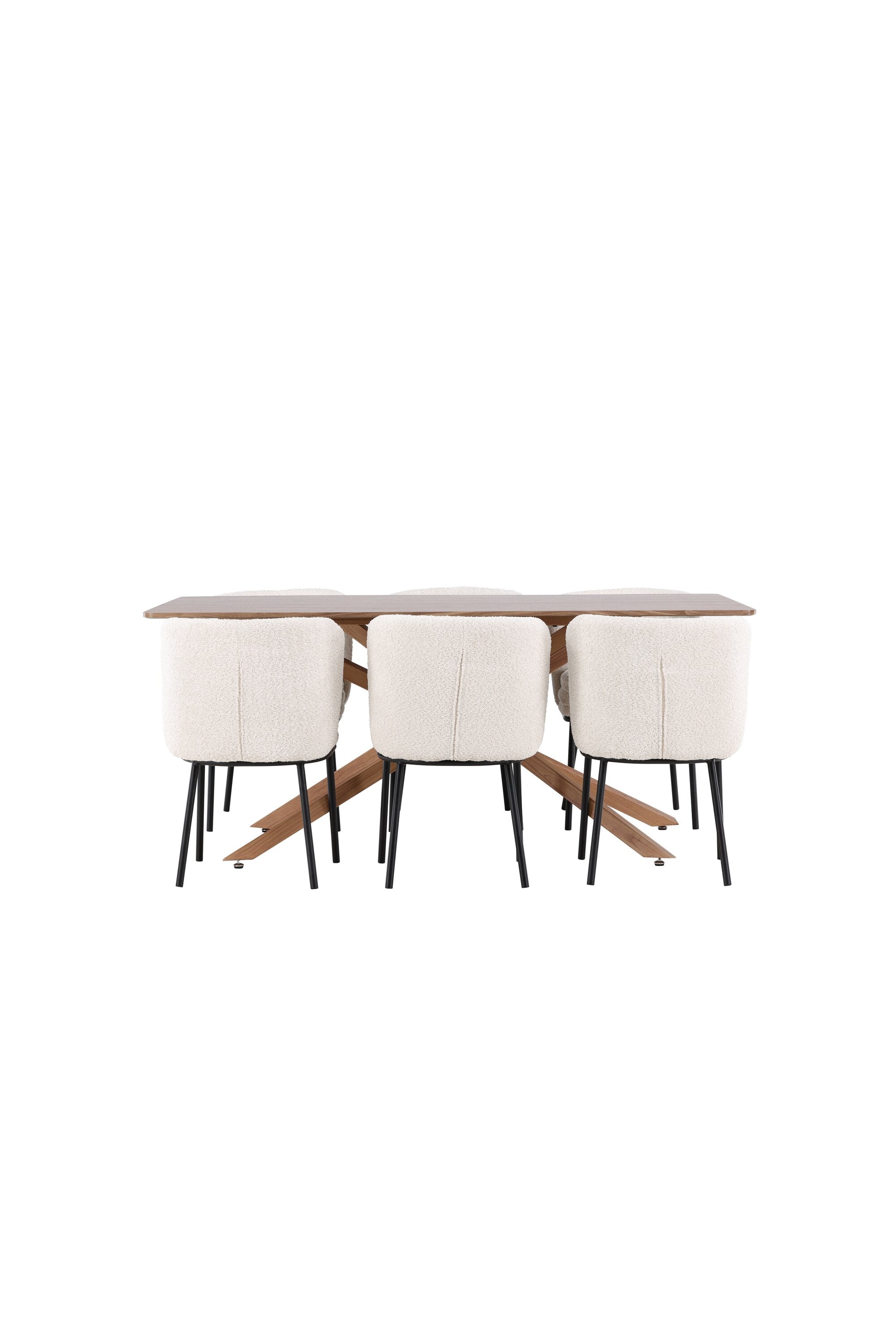 Piazza Esstisch mit Agnes Stühlen in  präsentiert im Onlineshop von KAQTU Design AG. Esszimmerset ist von Venture Home