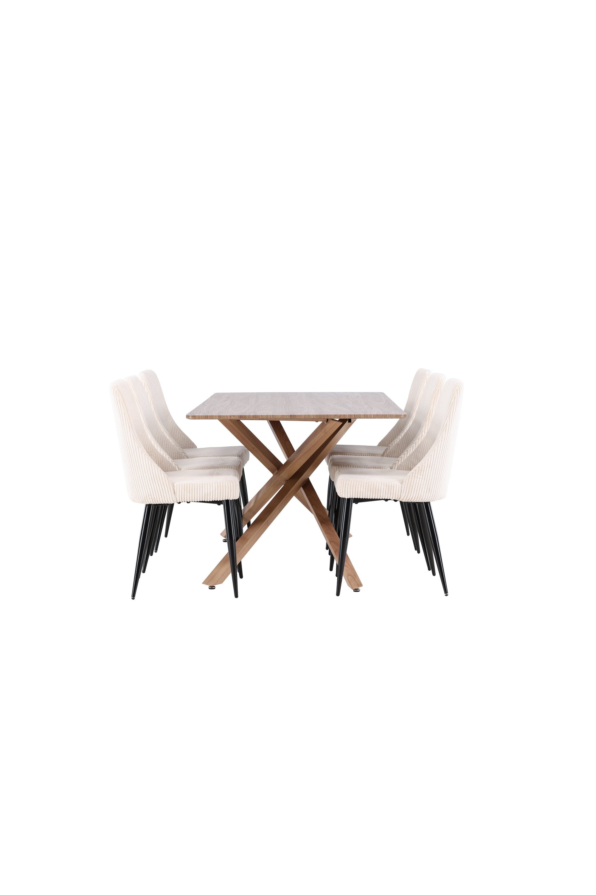 Piazza Esstisch mit Leone Stühlen in  präsentiert im Onlineshop von KAQTU Design AG. Esszimmerset ist von Venture Home