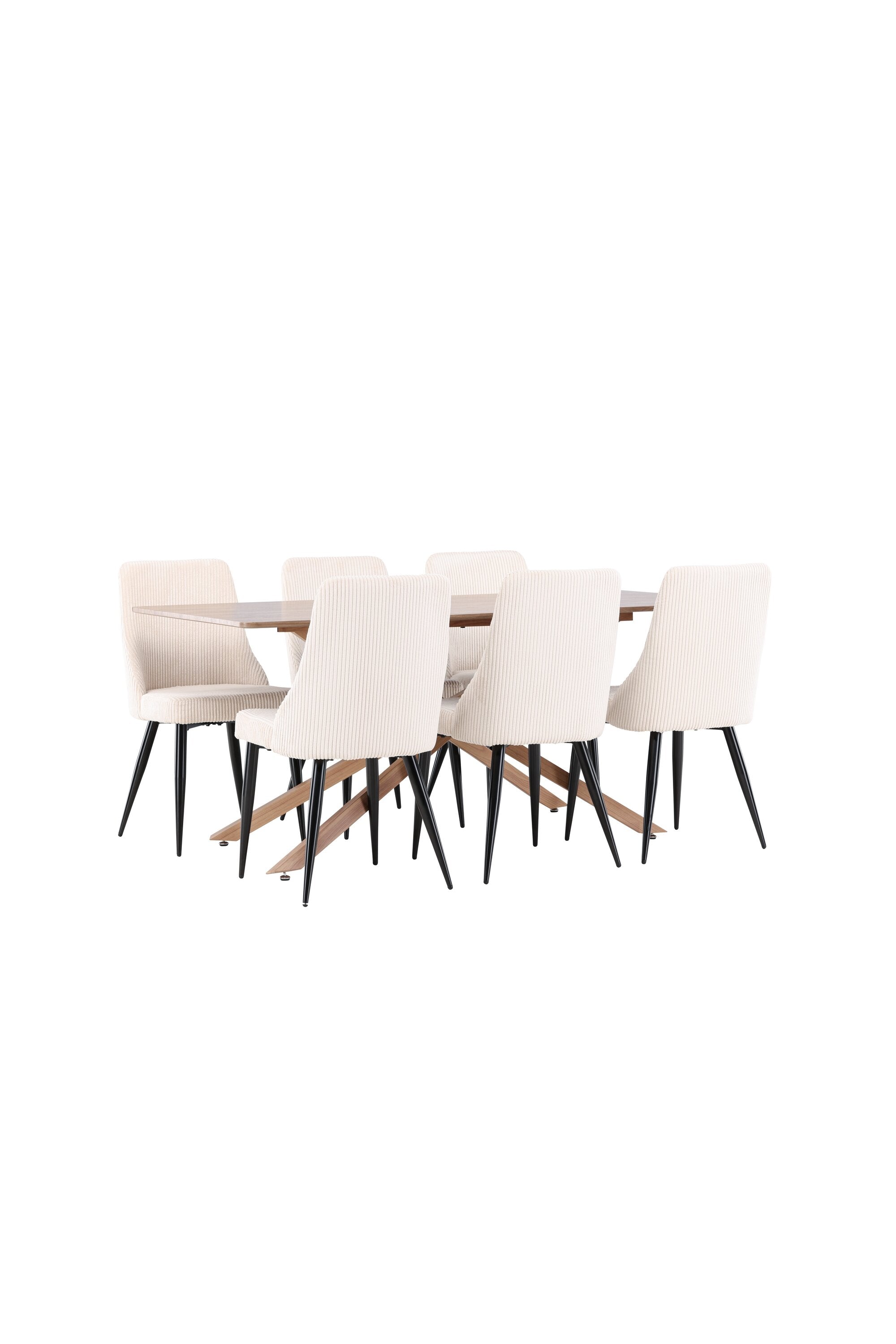Piazza Esstisch mit Leone Stühlen in  präsentiert im Onlineshop von KAQTU Design AG. Esszimmerset ist von Venture Home