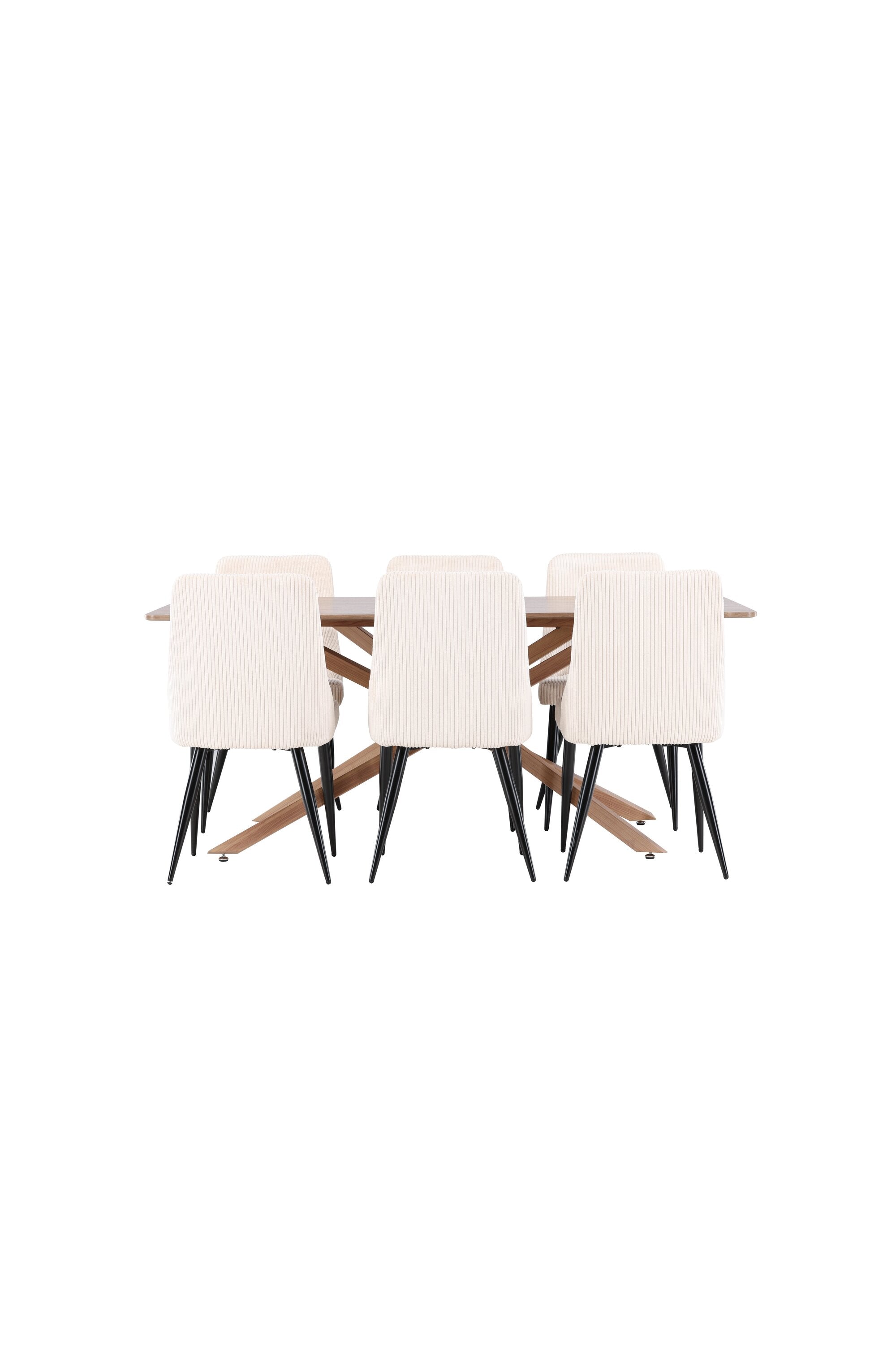 Piazza Esstisch mit Leone Stühlen in  präsentiert im Onlineshop von KAQTU Design AG. Esszimmerset ist von Venture Home