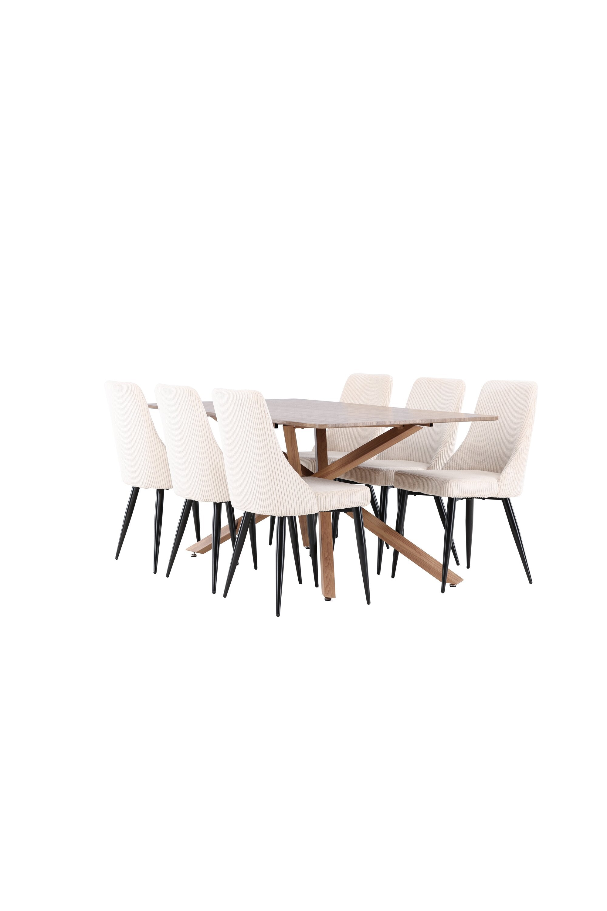 Piazza Esstisch mit Leone Stühlen in  präsentiert im Onlineshop von KAQTU Design AG. Esszimmerset ist von Venture Home