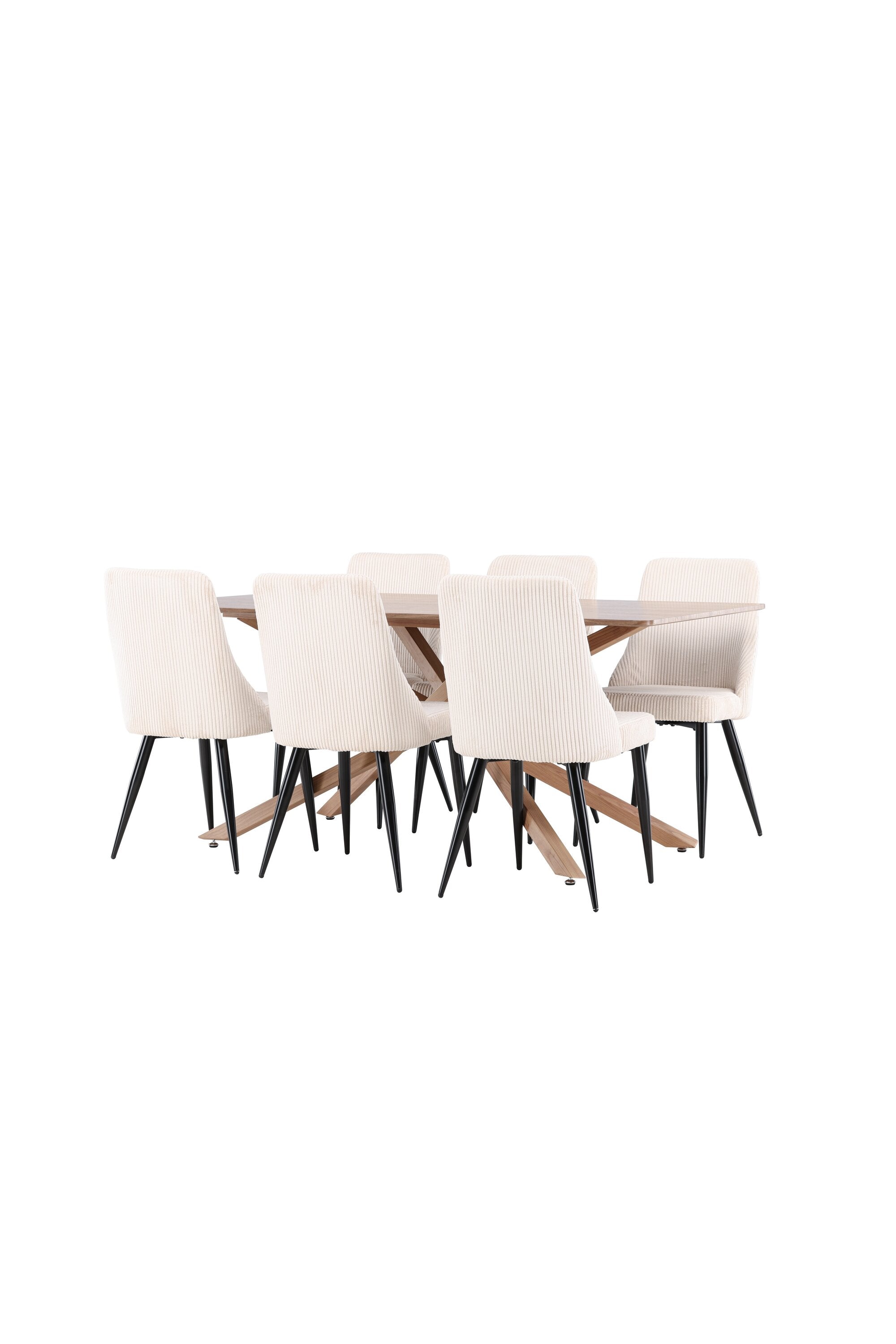 Piazza Esstisch mit Leone Stühlen in  präsentiert im Onlineshop von KAQTU Design AG. Esszimmerset ist von Venture Home