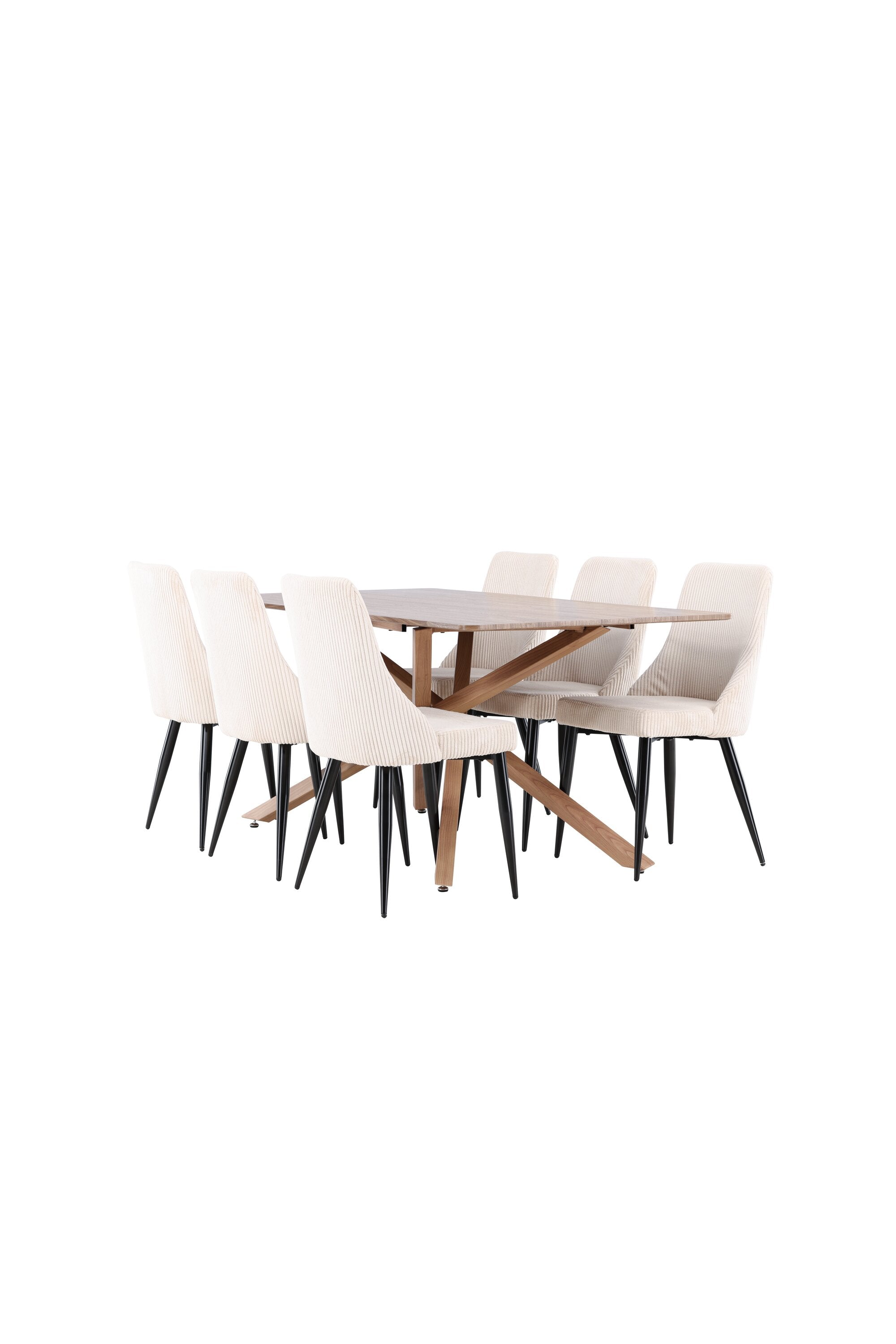 Piazza Esstisch mit Leone Stühlen in  präsentiert im Onlineshop von KAQTU Design AG. Esszimmerset ist von Venture Home