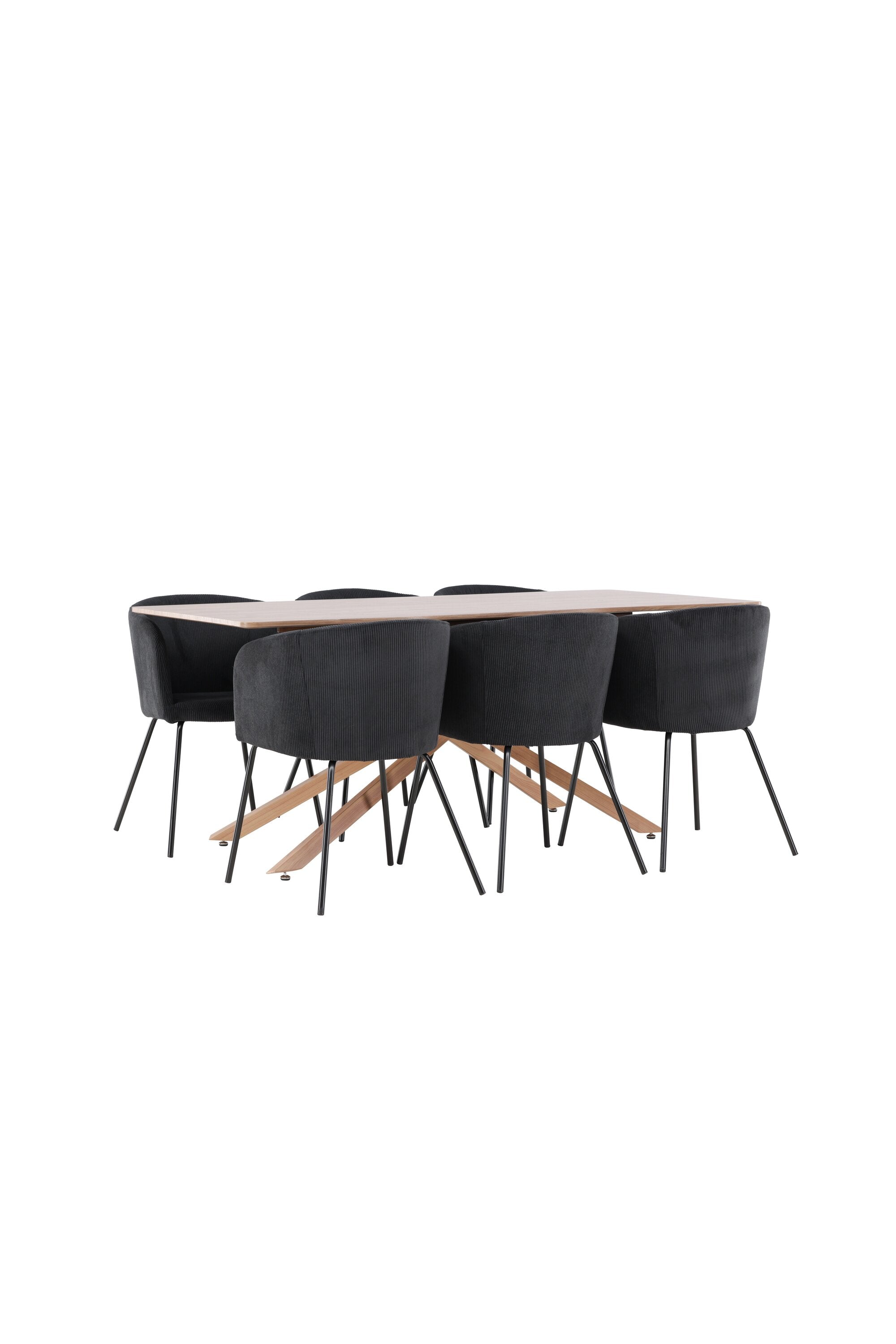 Piazza Esstisch mit Berit Stühlen in  präsentiert im Onlineshop von KAQTU Design AG. Esszimmerset ist von Venture Home