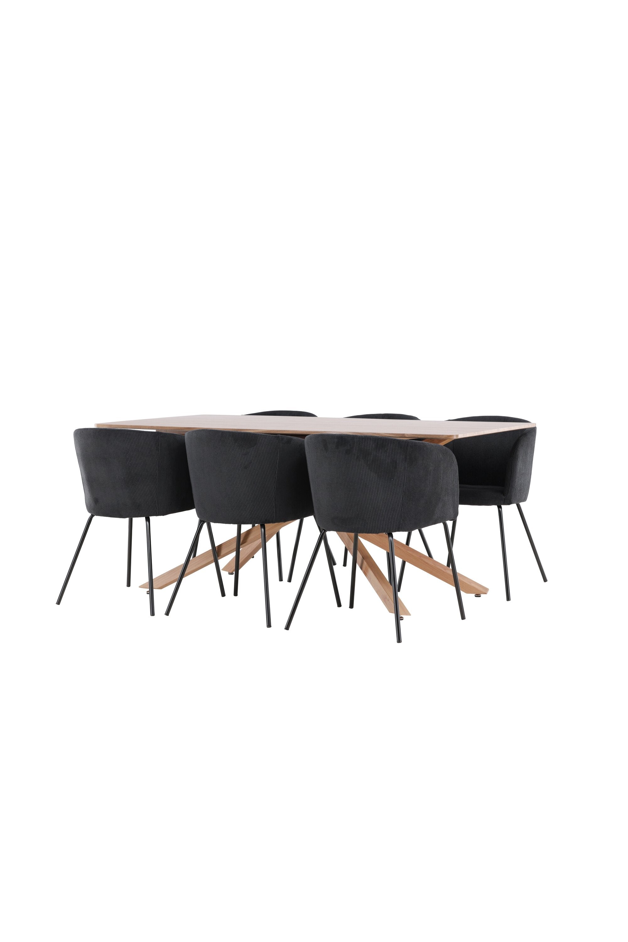 Piazza Esstisch mit Berit Stühlen in  präsentiert im Onlineshop von KAQTU Design AG. Esszimmerset ist von Venture Home