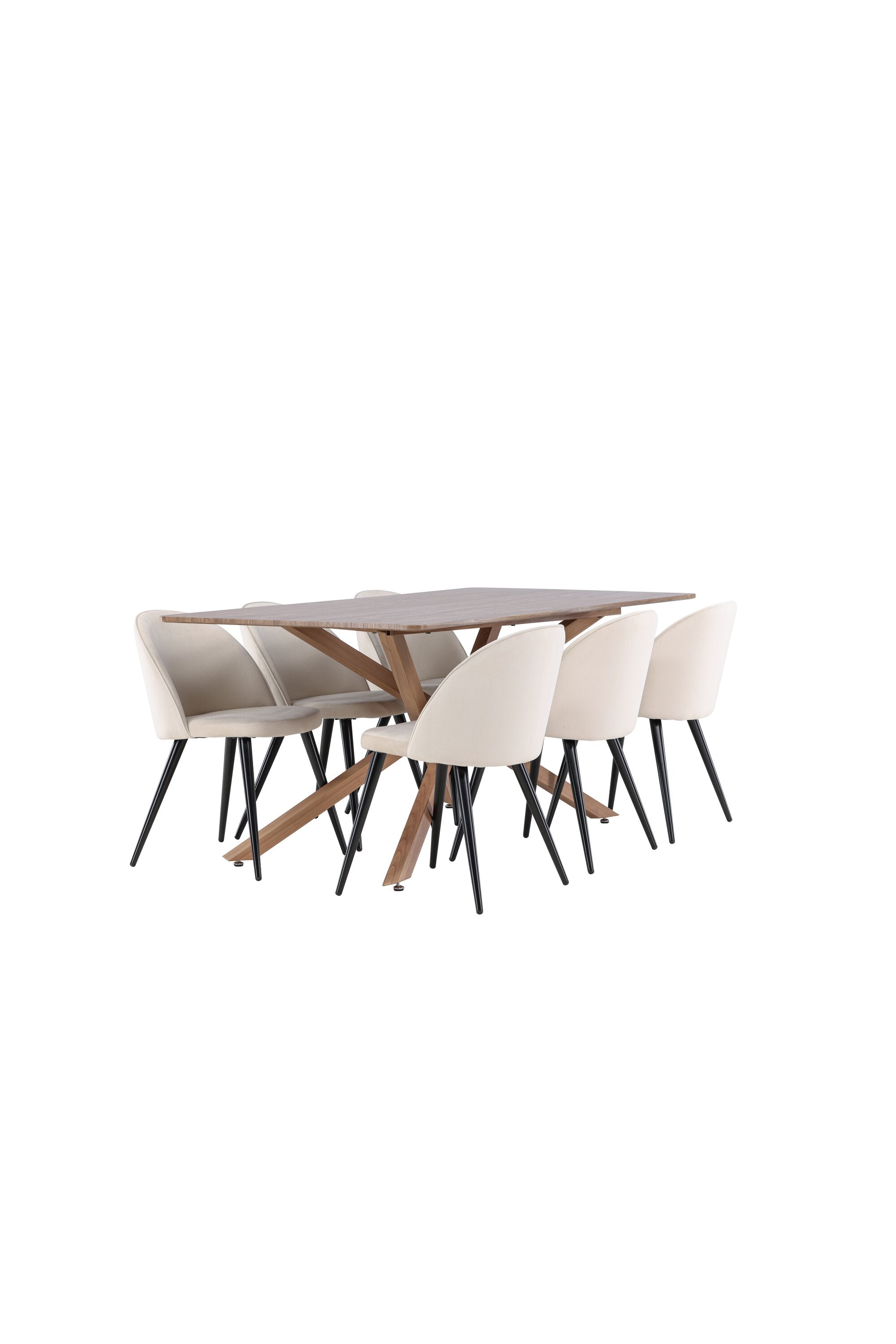 Piazza Esstisch mit Velvet Stühlen in  präsentiert im Onlineshop von KAQTU Design AG. Esszimmerset ist von Venture Home