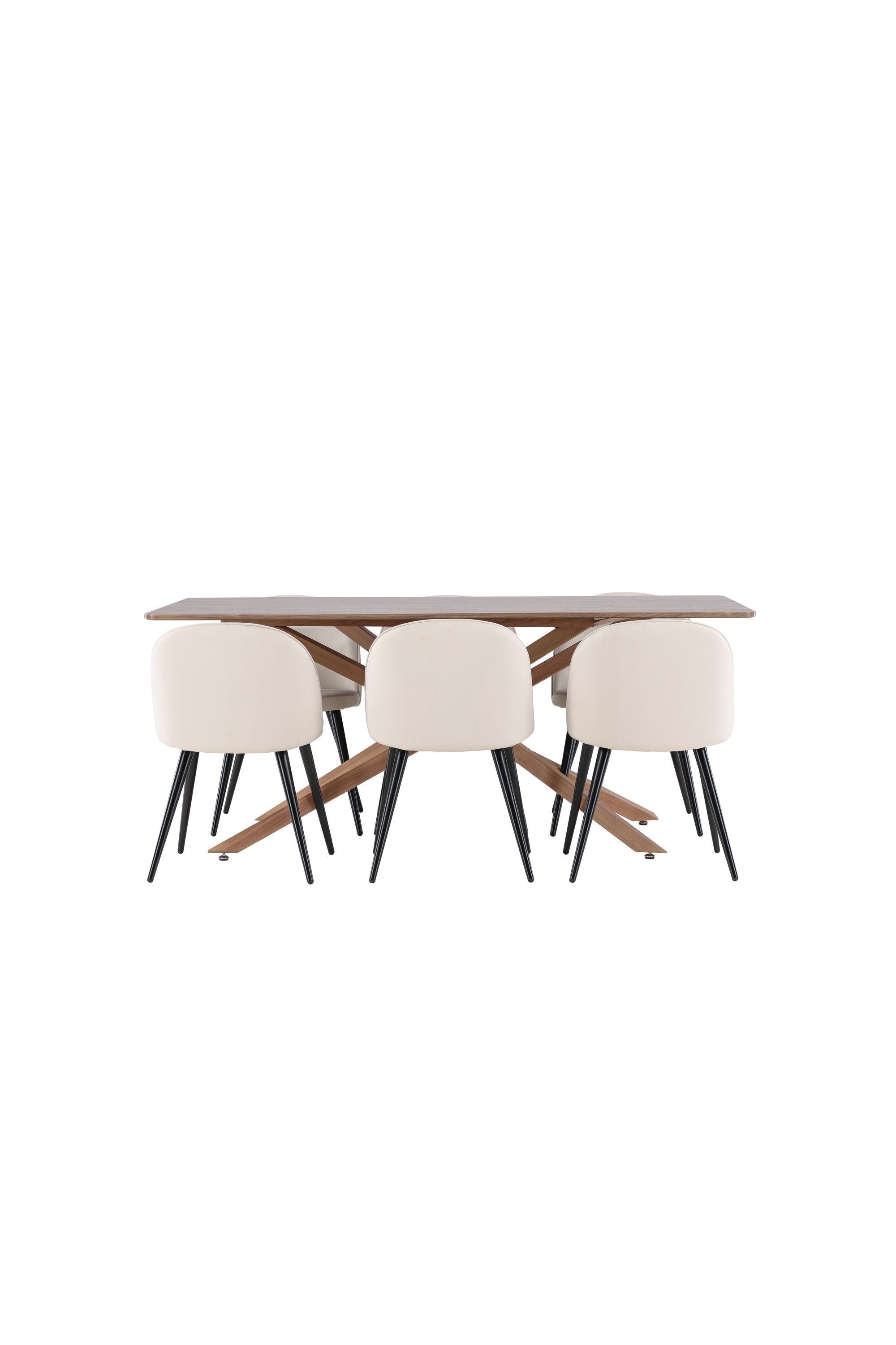 Piazza Esstisch mit Velvet Stühlen in  präsentiert im Onlineshop von KAQTU Design AG. Esszimmerset ist von Venture Home