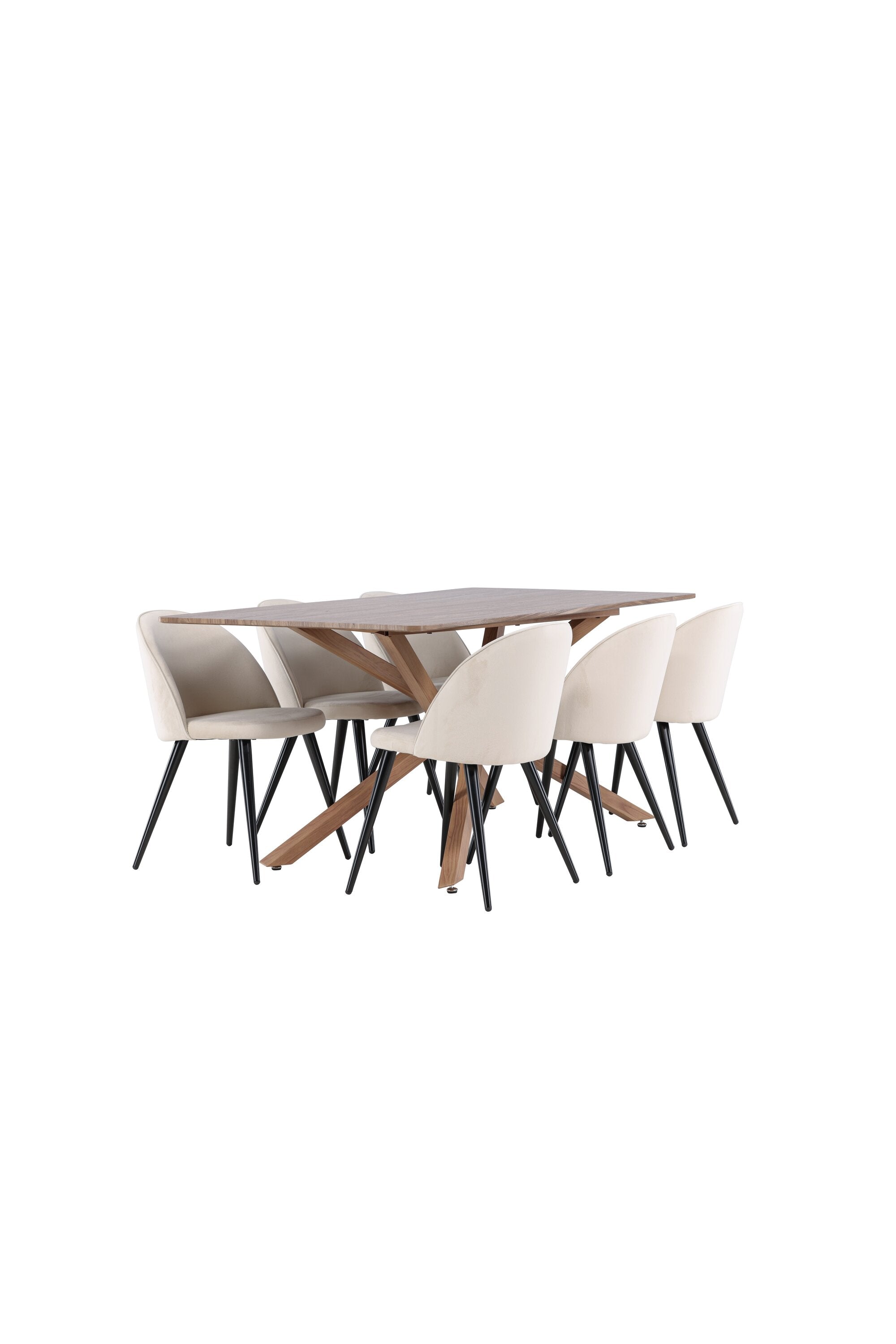 Piazza Esstisch mit Velvet Stühlen in  präsentiert im Onlineshop von KAQTU Design AG. Esszimmerset ist von Venture Home