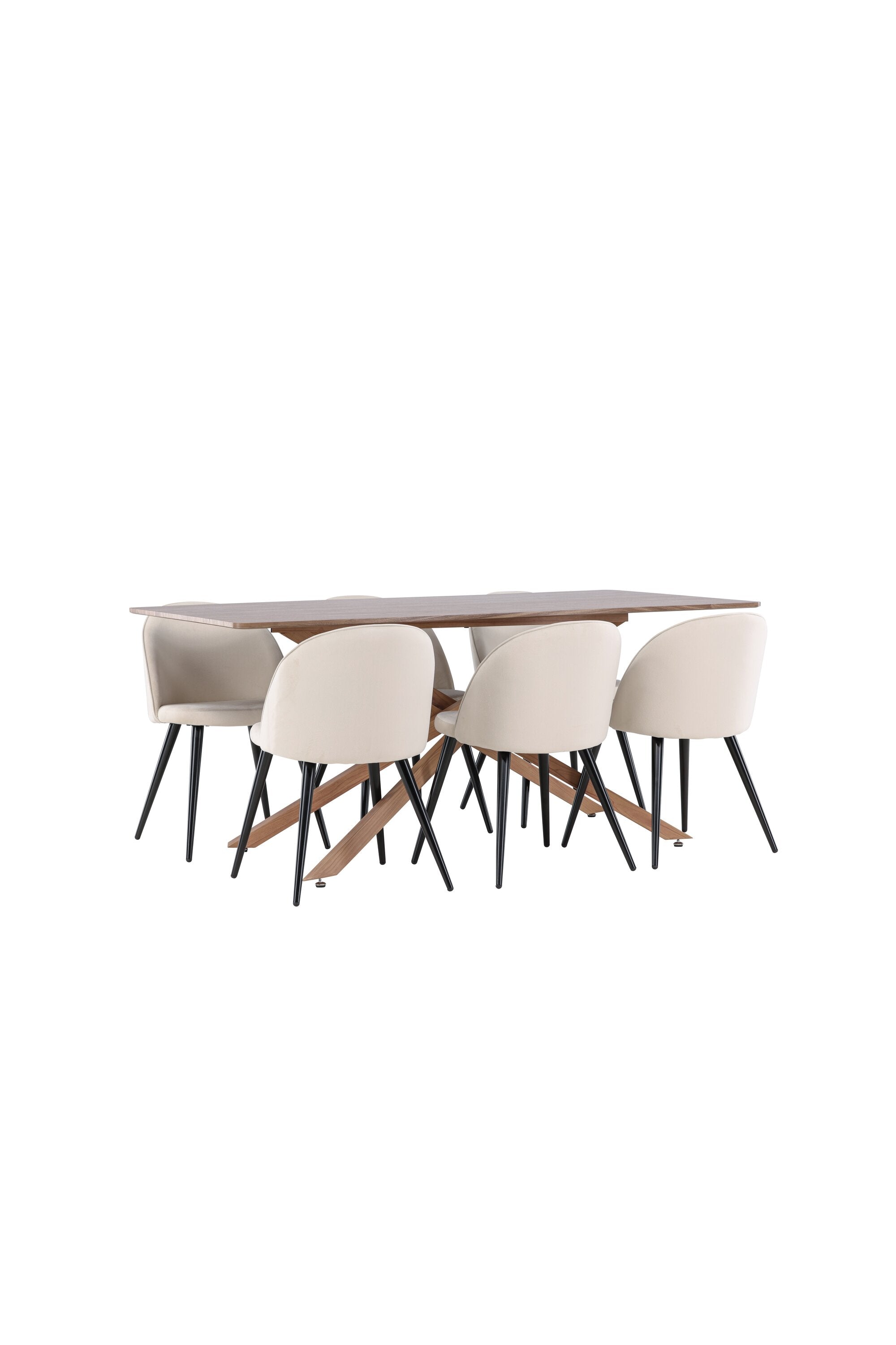 Piazza Esstisch mit Velvet Stühlen in  präsentiert im Onlineshop von KAQTU Design AG. Esszimmerset ist von Venture Home