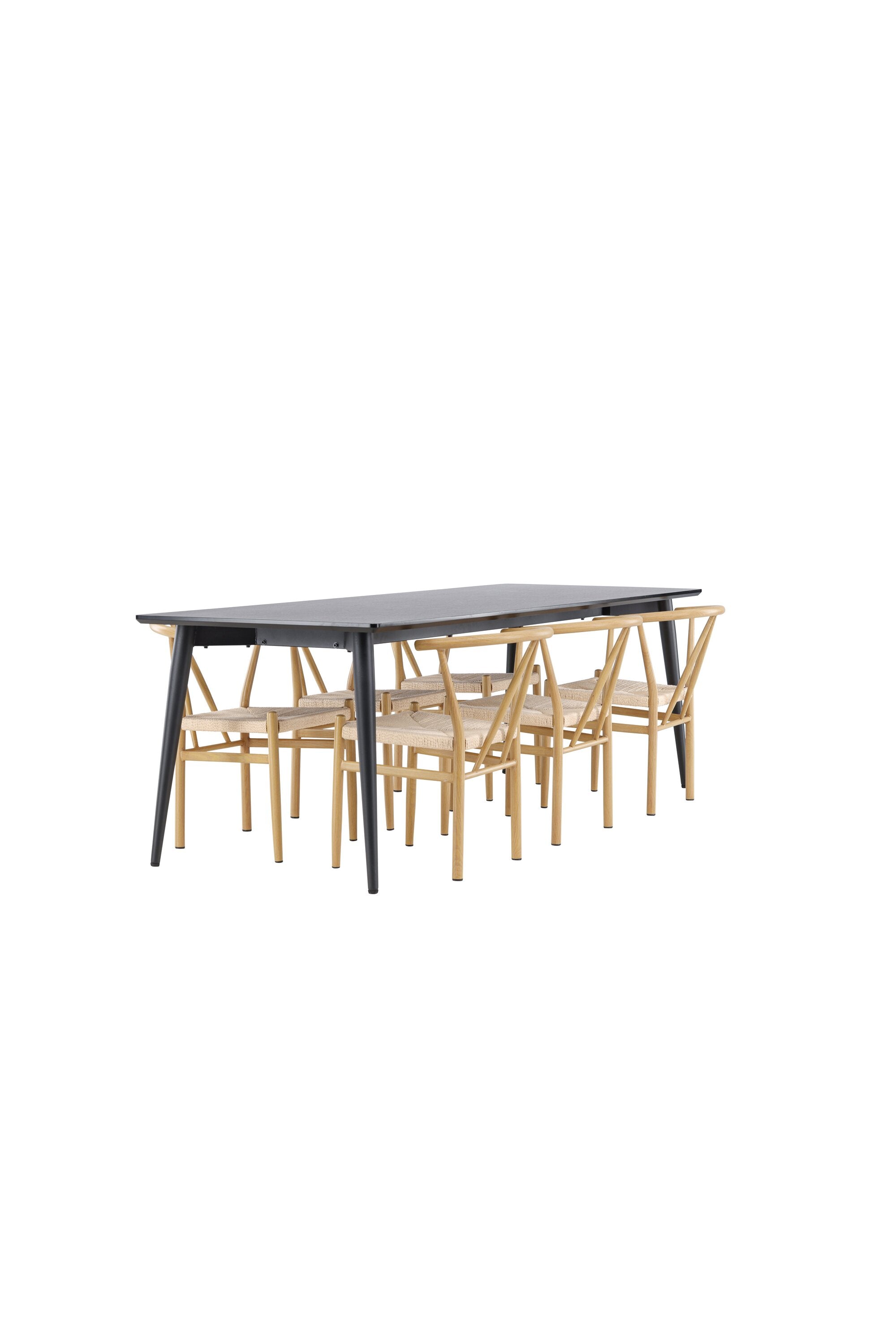 Ellis Esstisch mit Alfons Stühlen in  präsentiert im Onlineshop von KAQTU Design AG. Esszimmerset ist von Venture Home