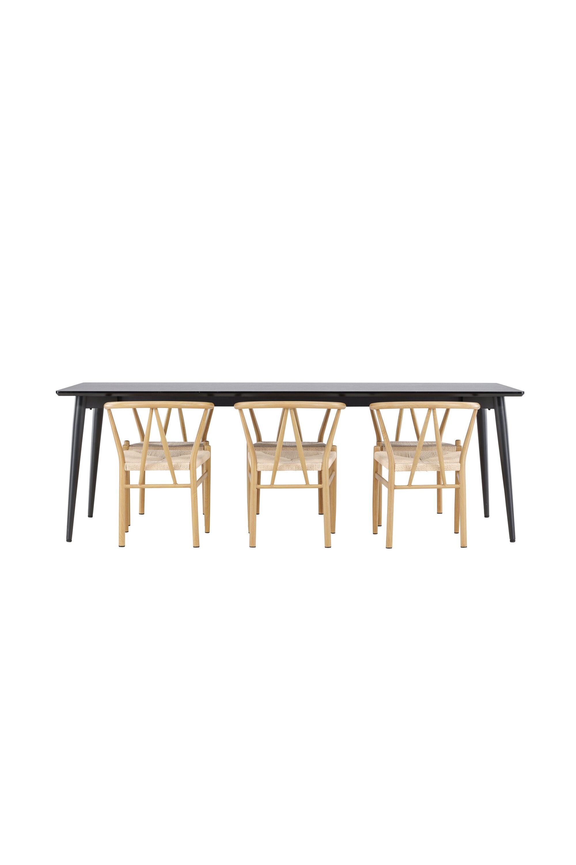 Ellis Esstisch mit Alfons Stühlen in  präsentiert im Onlineshop von KAQTU Design AG. Esszimmerset ist von Venture Home