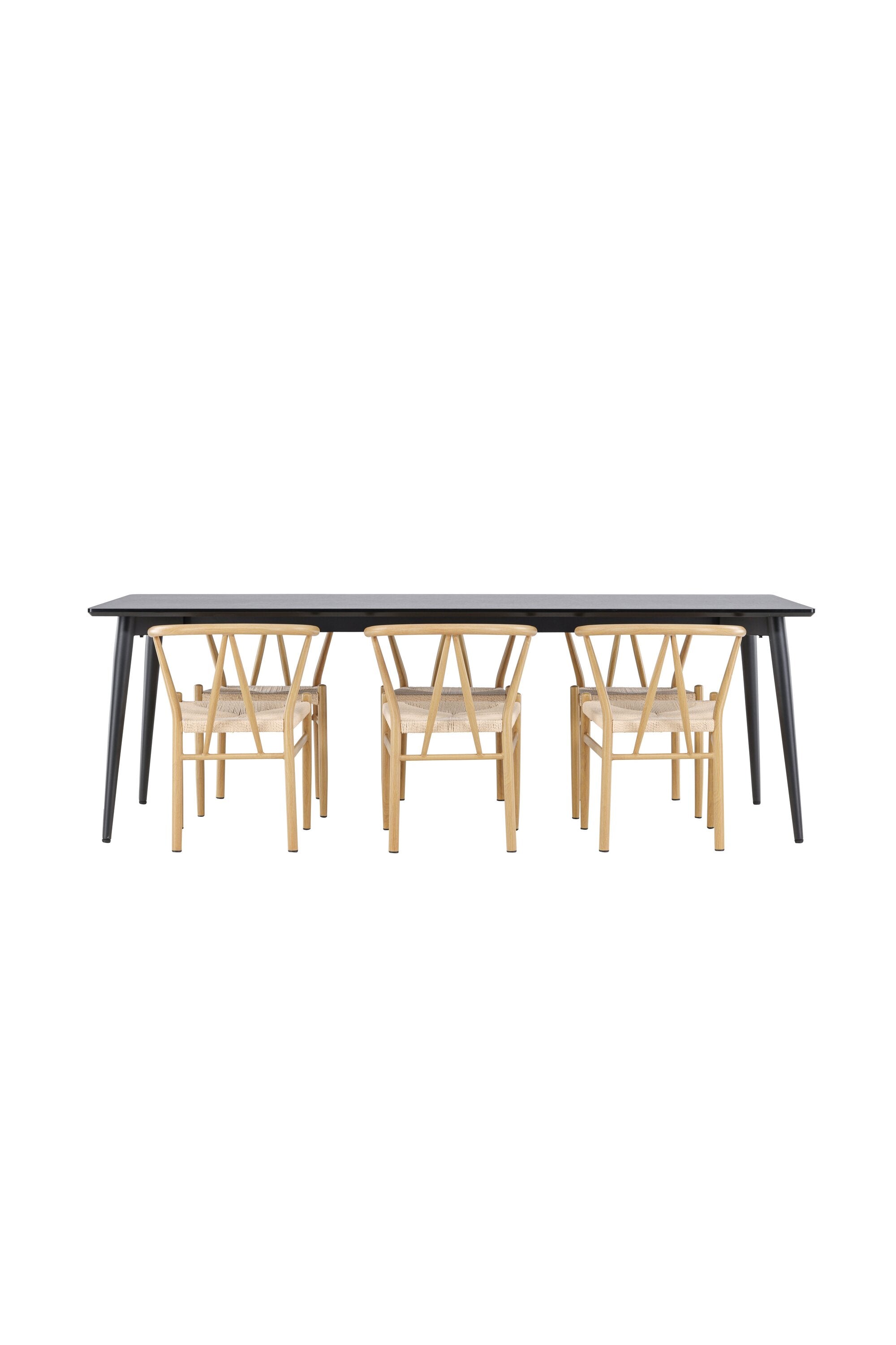 Ellis Esstisch mit Alfons Stühlen in  präsentiert im Onlineshop von KAQTU Design AG. Esszimmerset ist von Venture Home