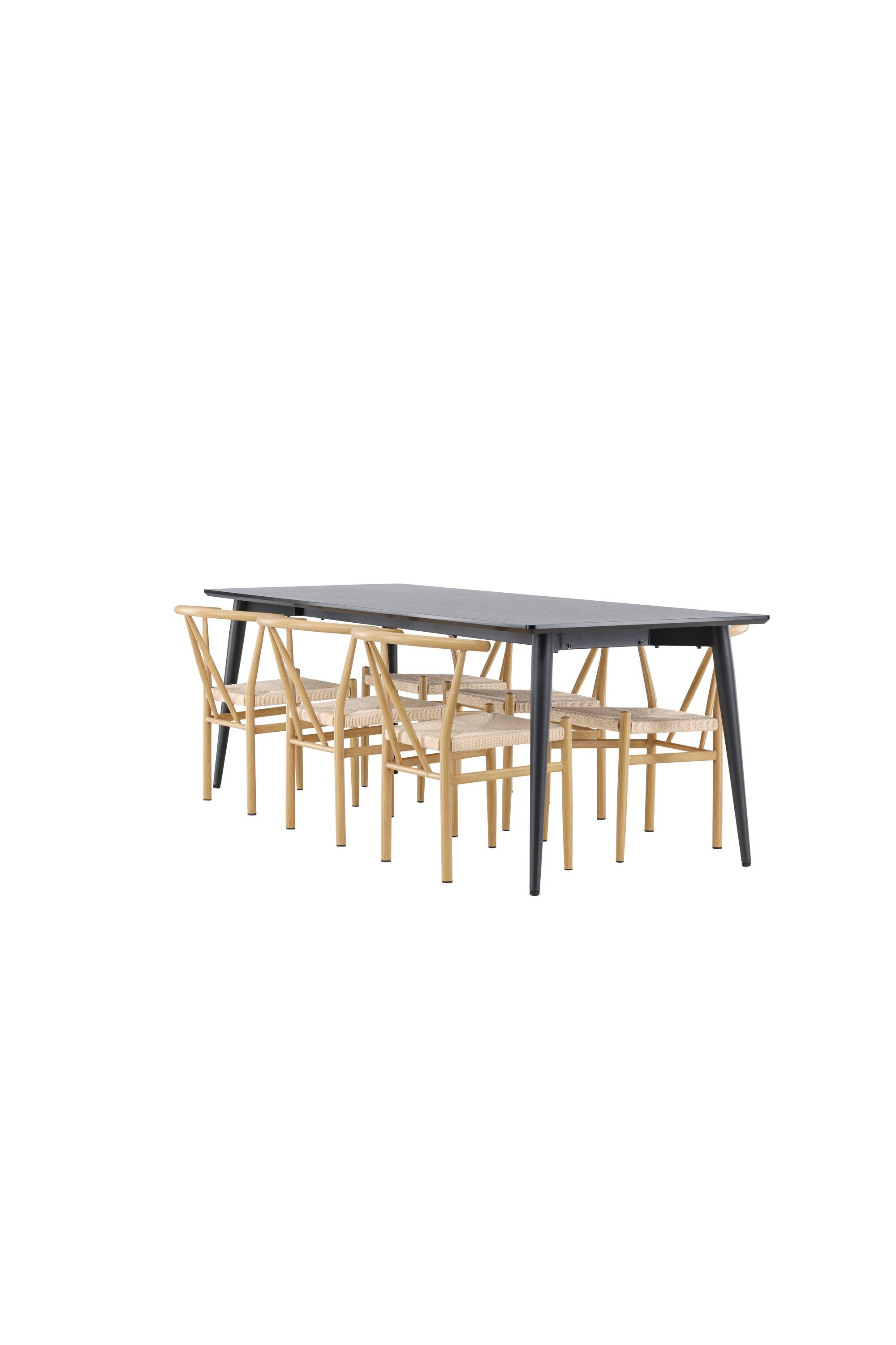 Ellis Esstisch mit Alfons Stühlen in  präsentiert im Onlineshop von KAQTU Design AG. Esszimmerset ist von Venture Home