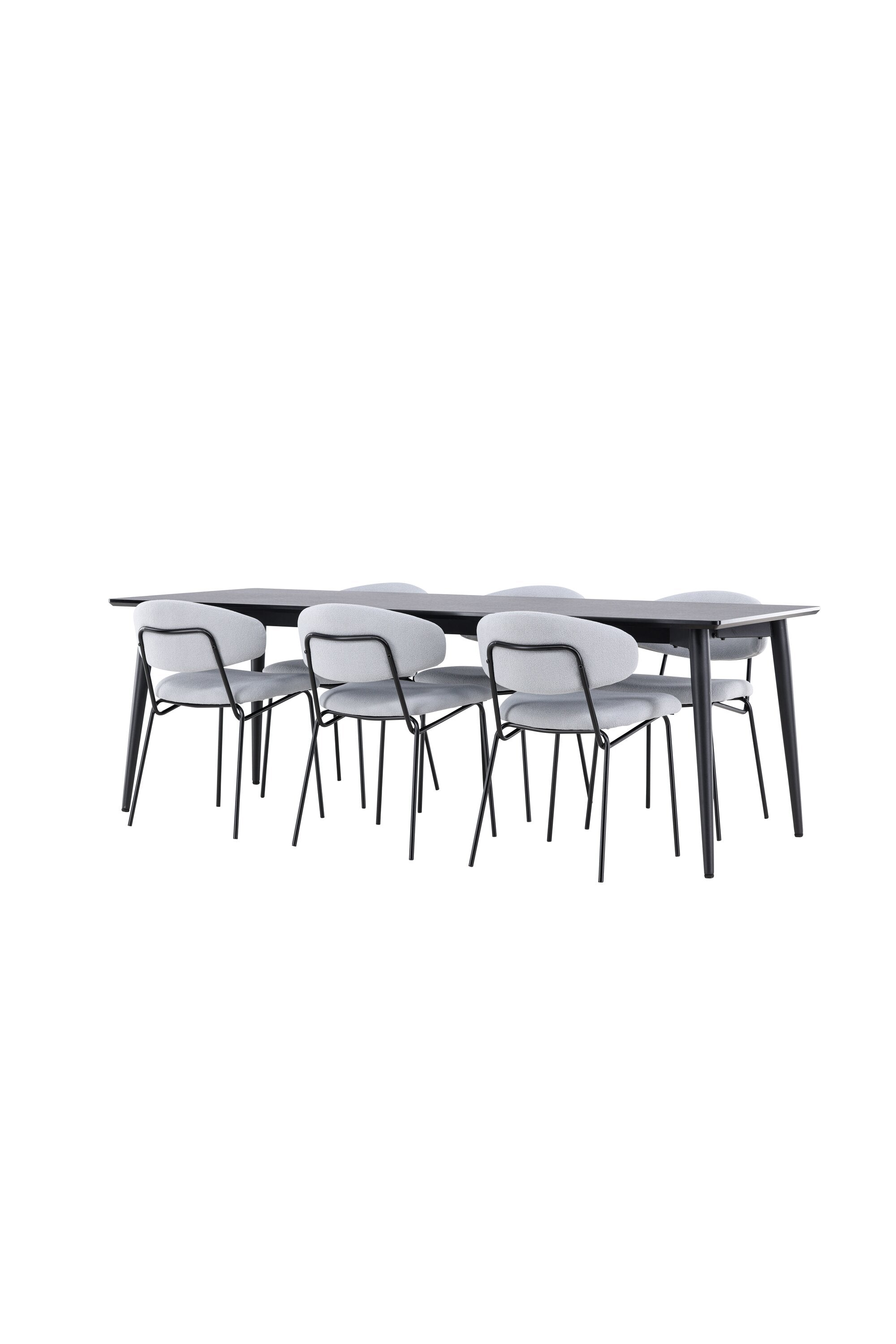 Ellis Esstisch mit Chico Stühlen in  präsentiert im Onlineshop von KAQTU Design AG. Esszimmerset ist von Venture Home