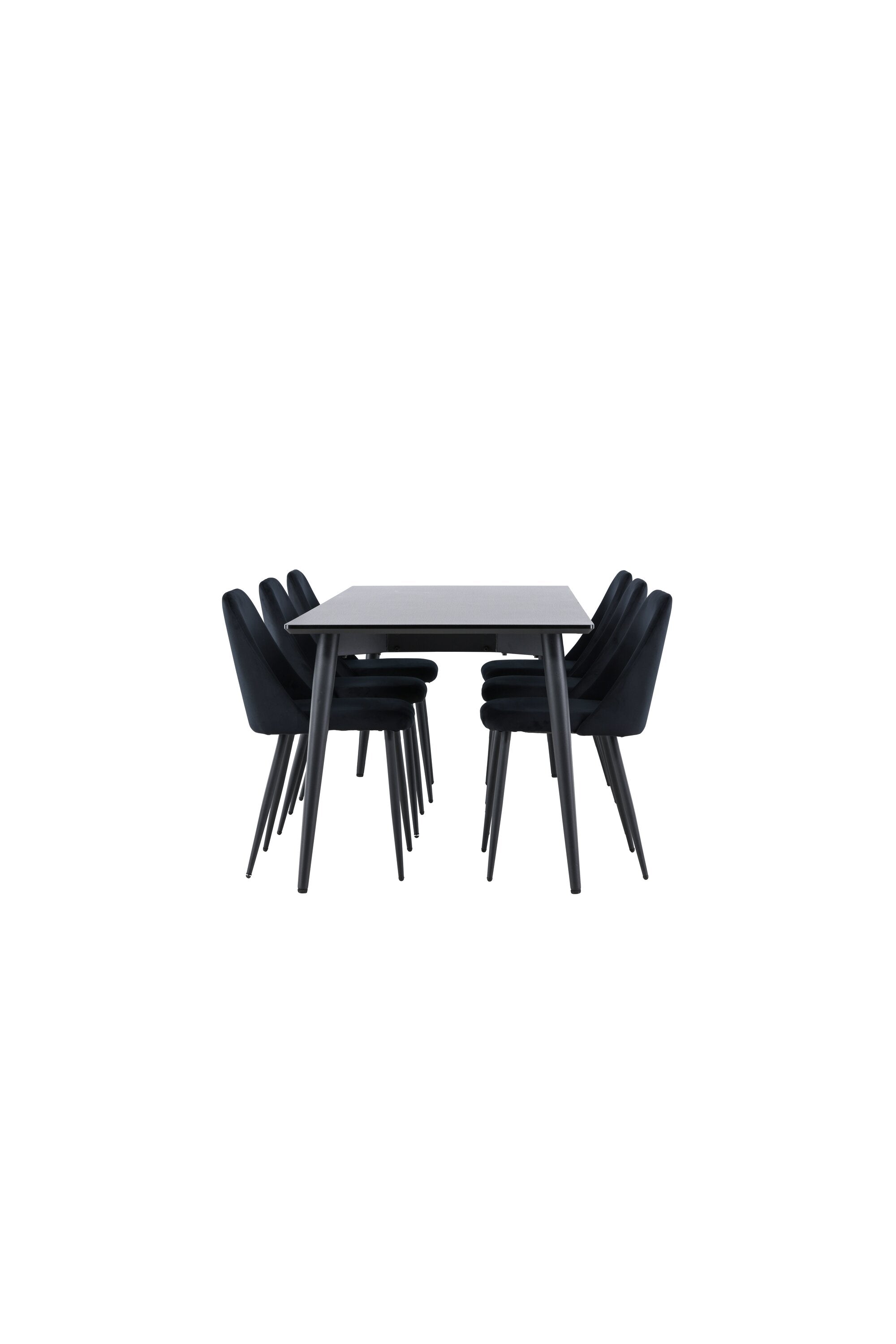 Elegantes Esstischset bestehend aus dem stilvollen Ellis Esstisch und dem bequemen Night Esszimmerstuhl von Venture Home, perfekt für Ihr Zuhause.