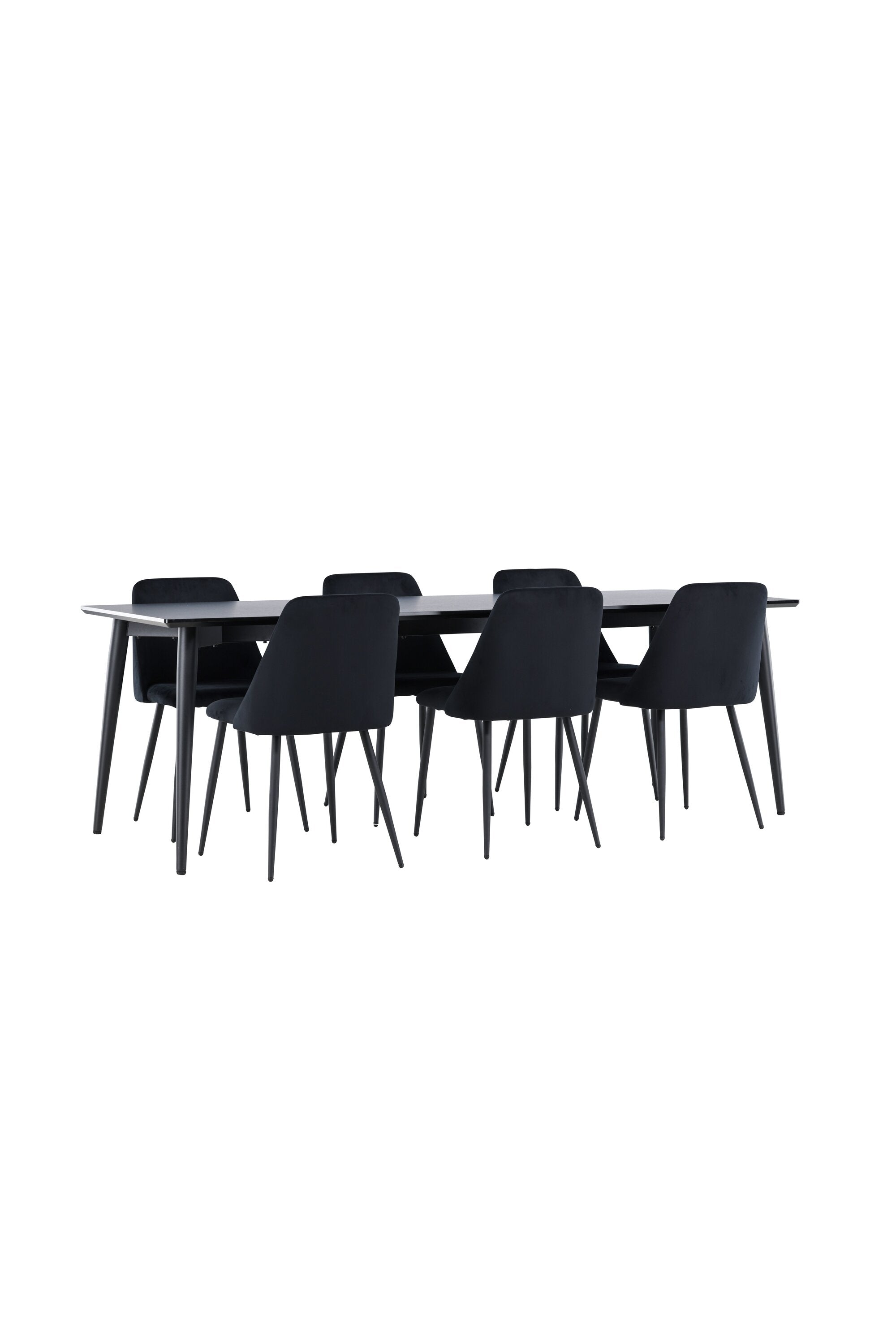 Elegantes Esstischset bestehend aus dem stilvollen Ellis Esstisch und dem bequemen Night Esszimmerstuhl von Venture Home, perfekt für Ihr Zuhause.