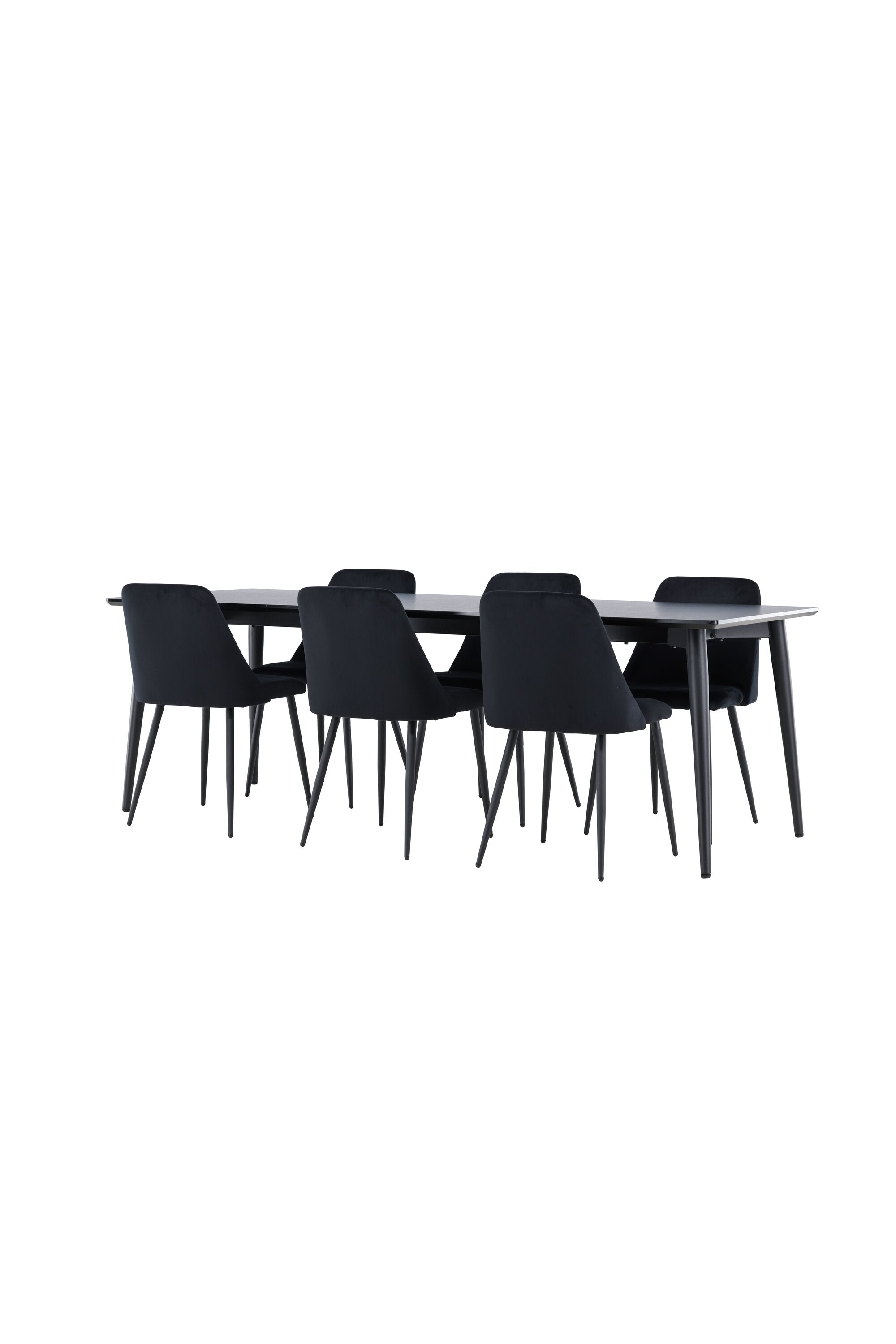 Elegantes Esstischset bestehend aus dem Ellis Esstisch und dem stilvollen Night Esszimmerstuhl von Venture Home.