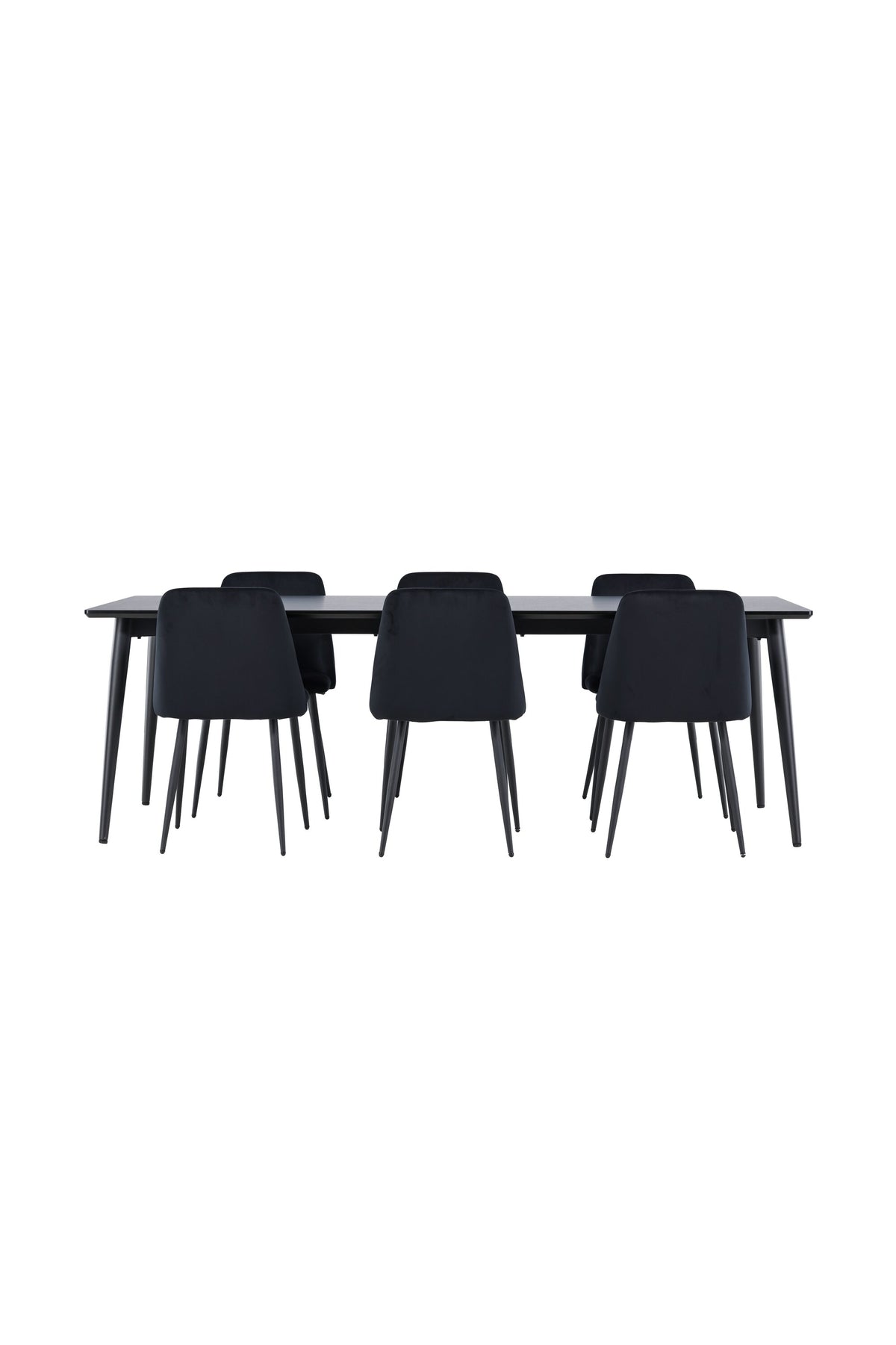 Esstisch Ellis mit Night Stühlen in Schwarz präsentiert im Onlineshop von KAQTU Design AG. Esszimmerset ist von Venture Home