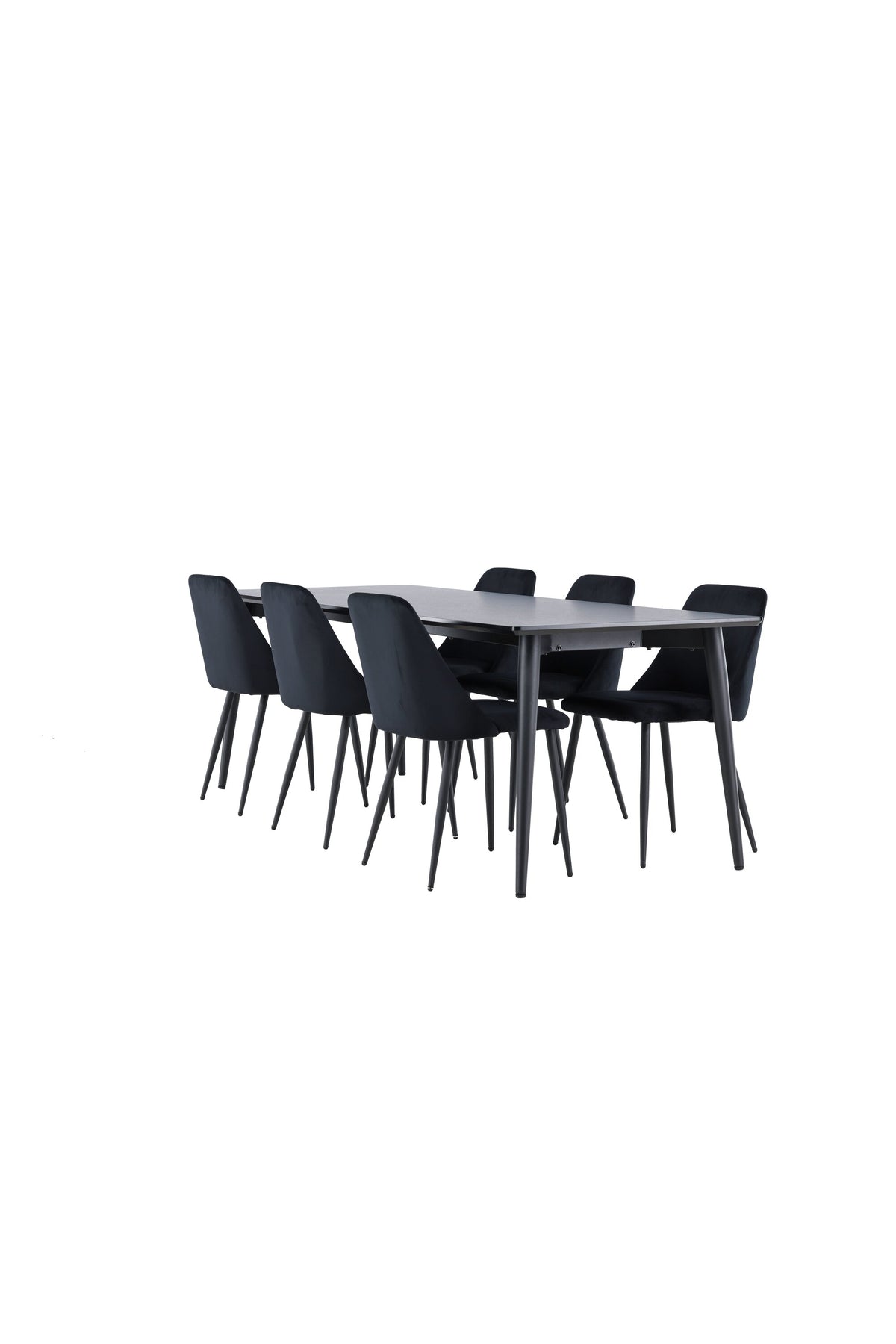 Esstisch Ellis mit Night Stühlen in Schwarz präsentiert im Onlineshop von KAQTU Design AG. Esszimmerset ist von Venture Home