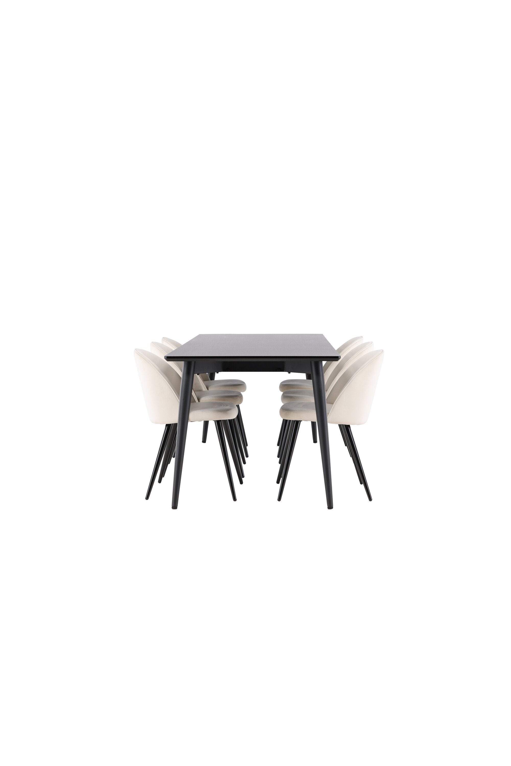 Ellis Esstisch mit Velvet Stühlen in  präsentiert im Onlineshop von KAQTU Design AG. Esszimmerset ist von Venture Home