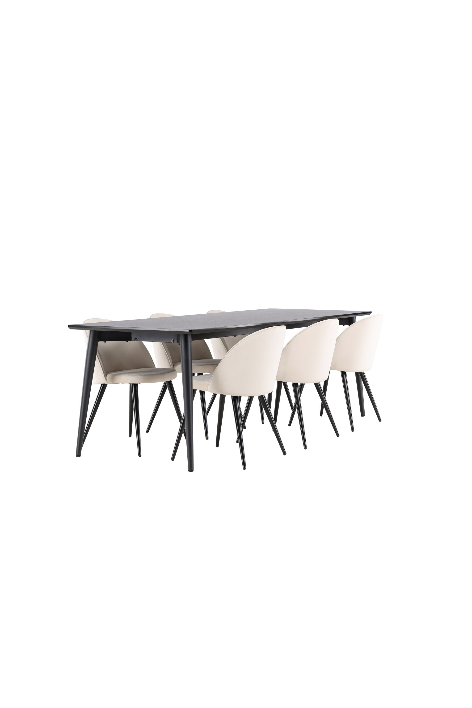 Ellis Esstisch mit Velvet Stühlen in  präsentiert im Onlineshop von KAQTU Design AG. Esszimmerset ist von Venture Home