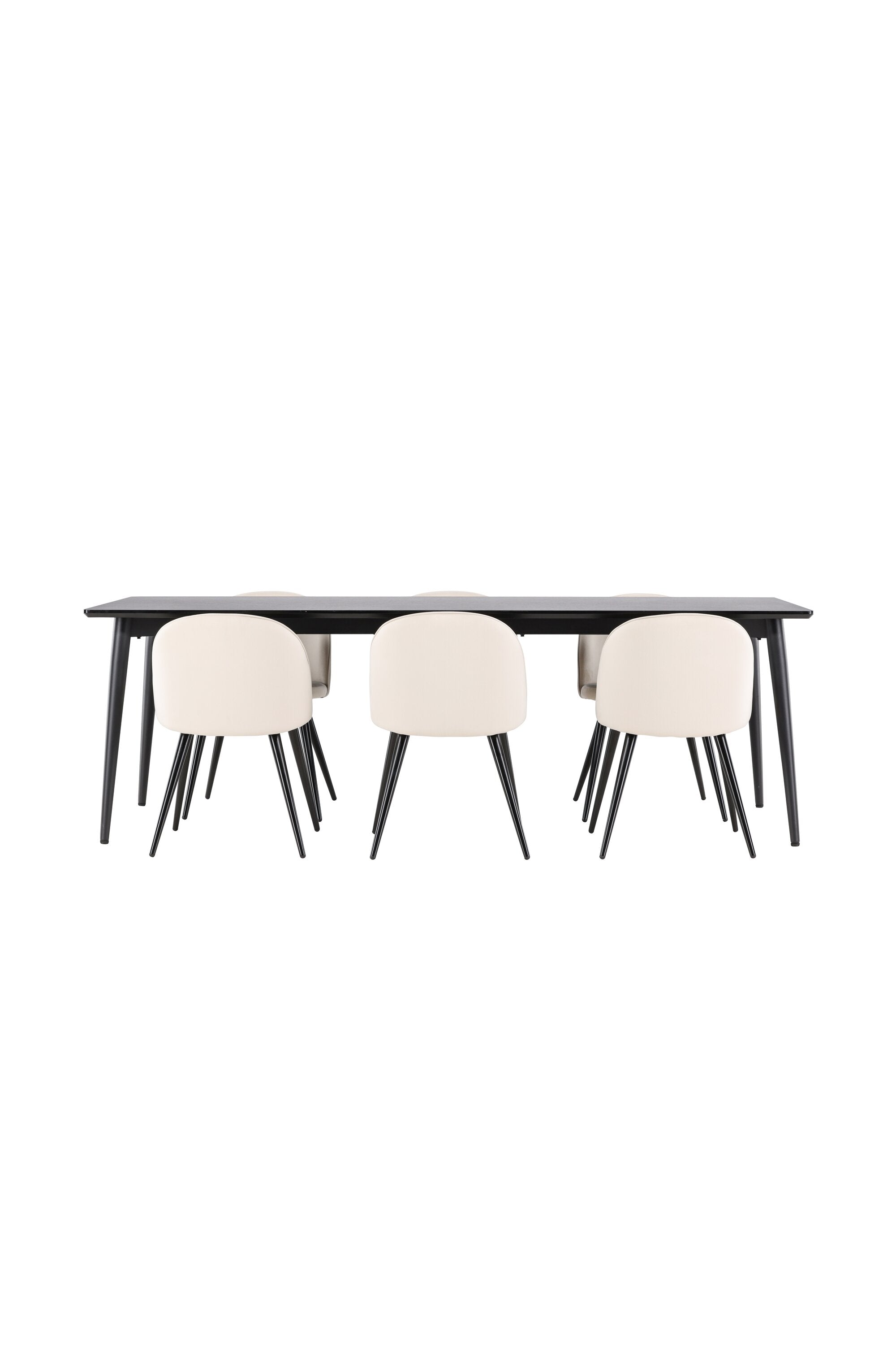 Ellis Esstisch mit Velvet Stühlen in  präsentiert im Onlineshop von KAQTU Design AG. Esszimmerset ist von Venture Home